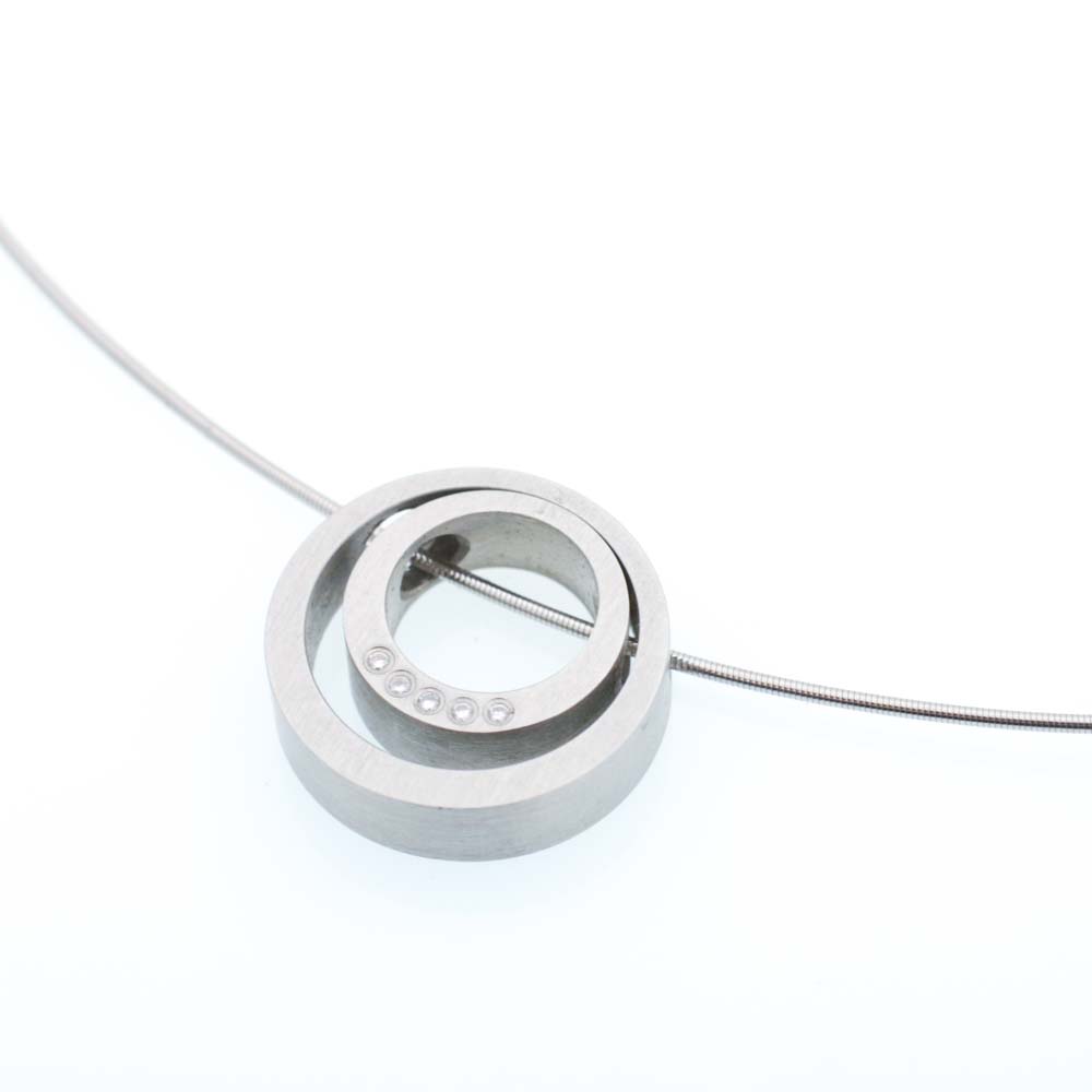Xen Stainless Steel Diamond Necklace