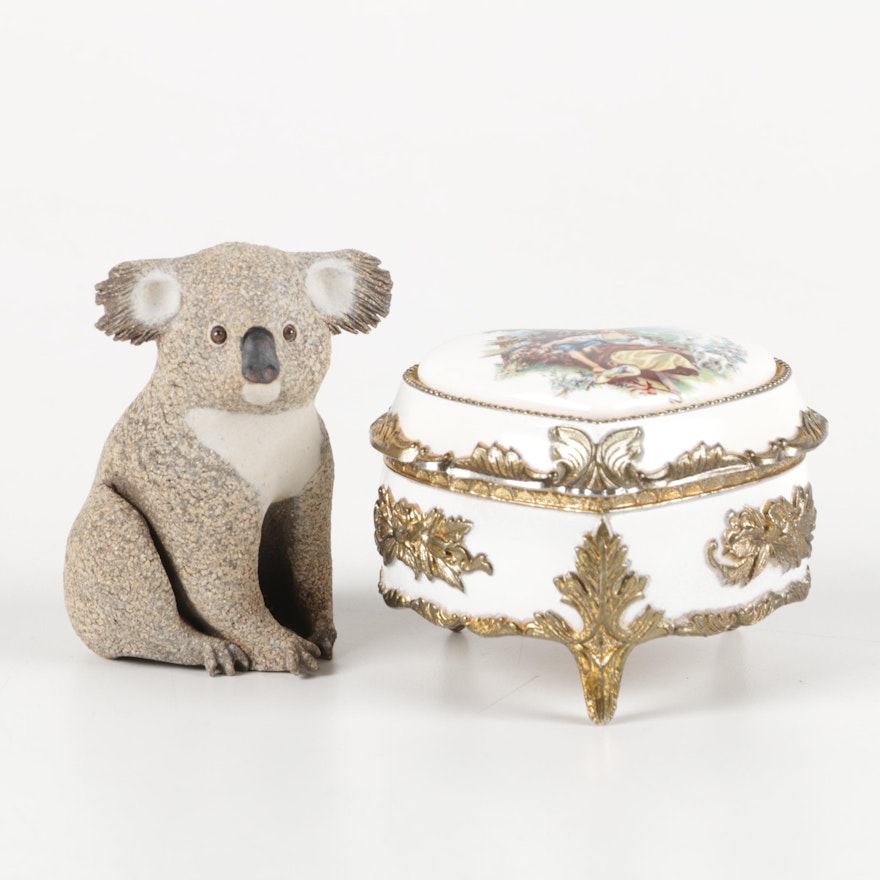 Koala Figurine And Music Box