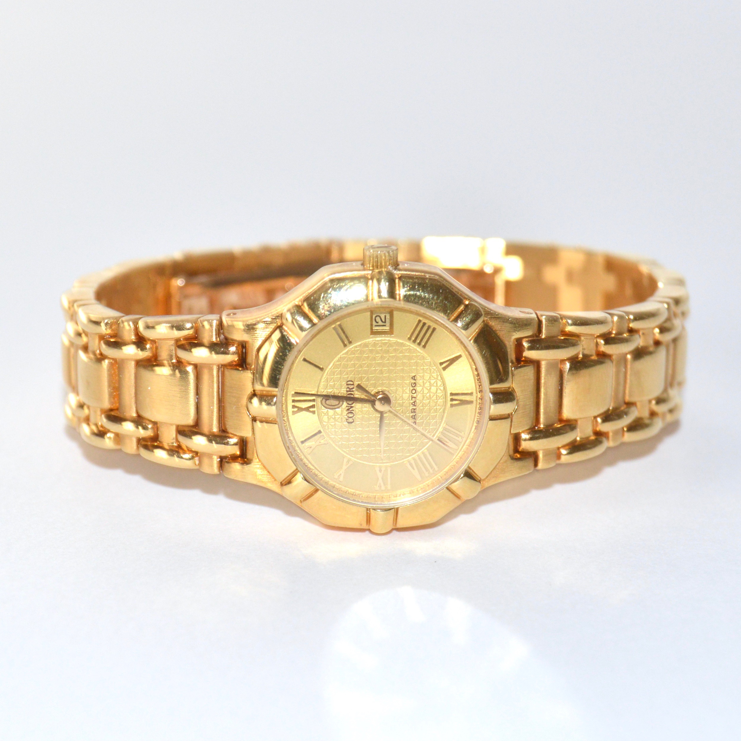 Concord 18K Gold Saratoga Watch