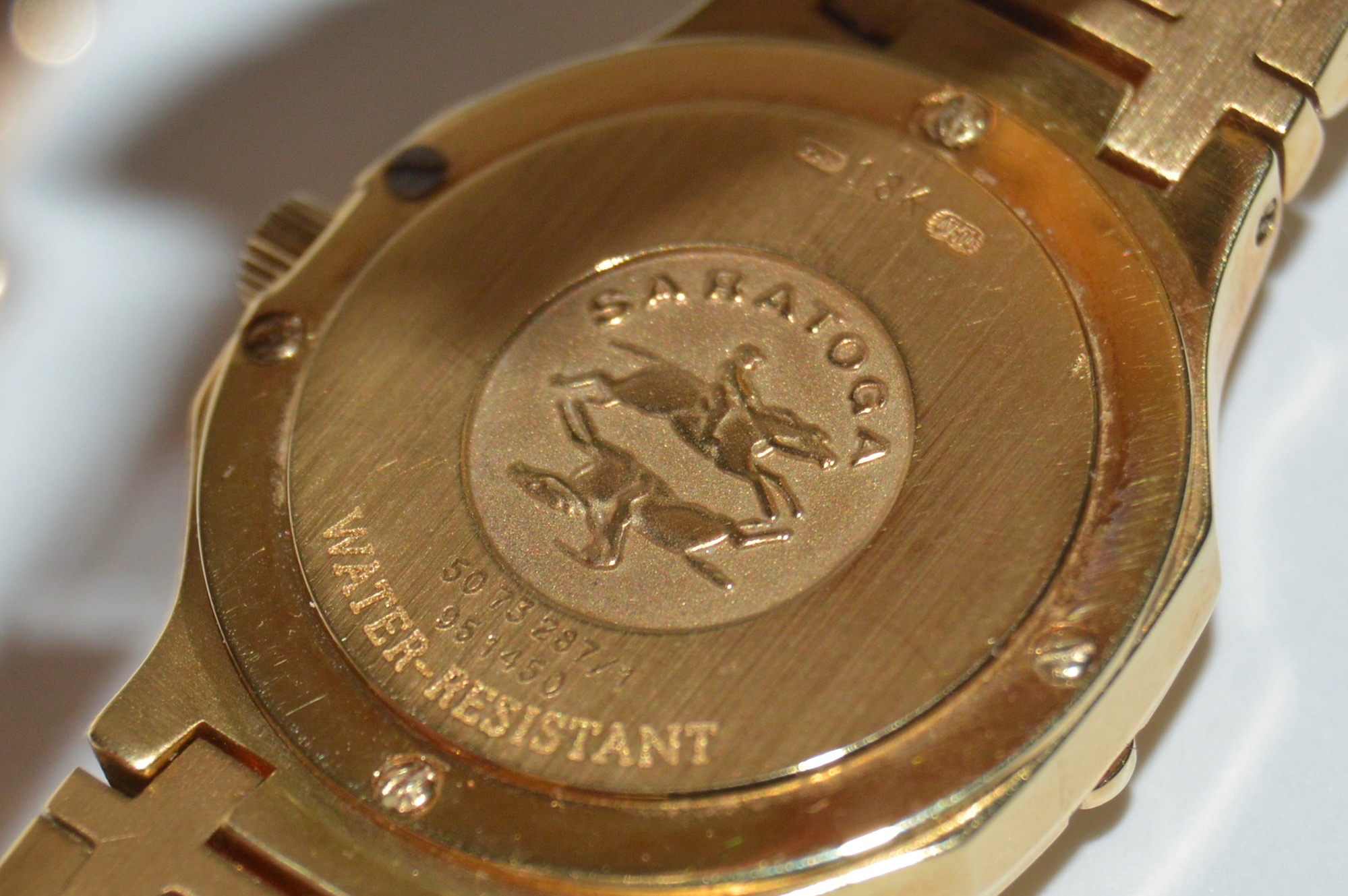 Concord 18K Gold Saratoga Watch