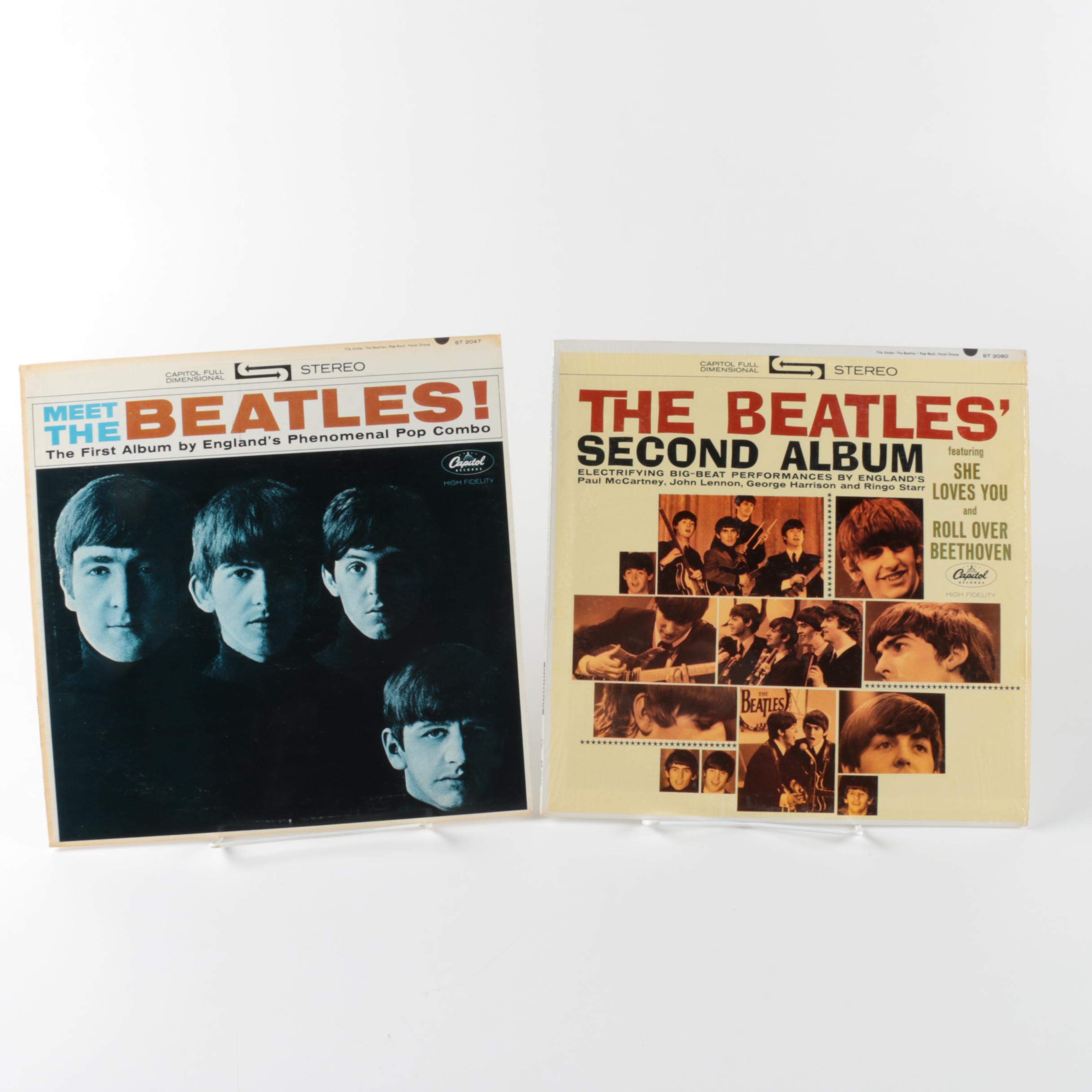 PRIORITY-"Meet the Beatles" and "Beatles' Second Album" US Stereo Pressing LPs