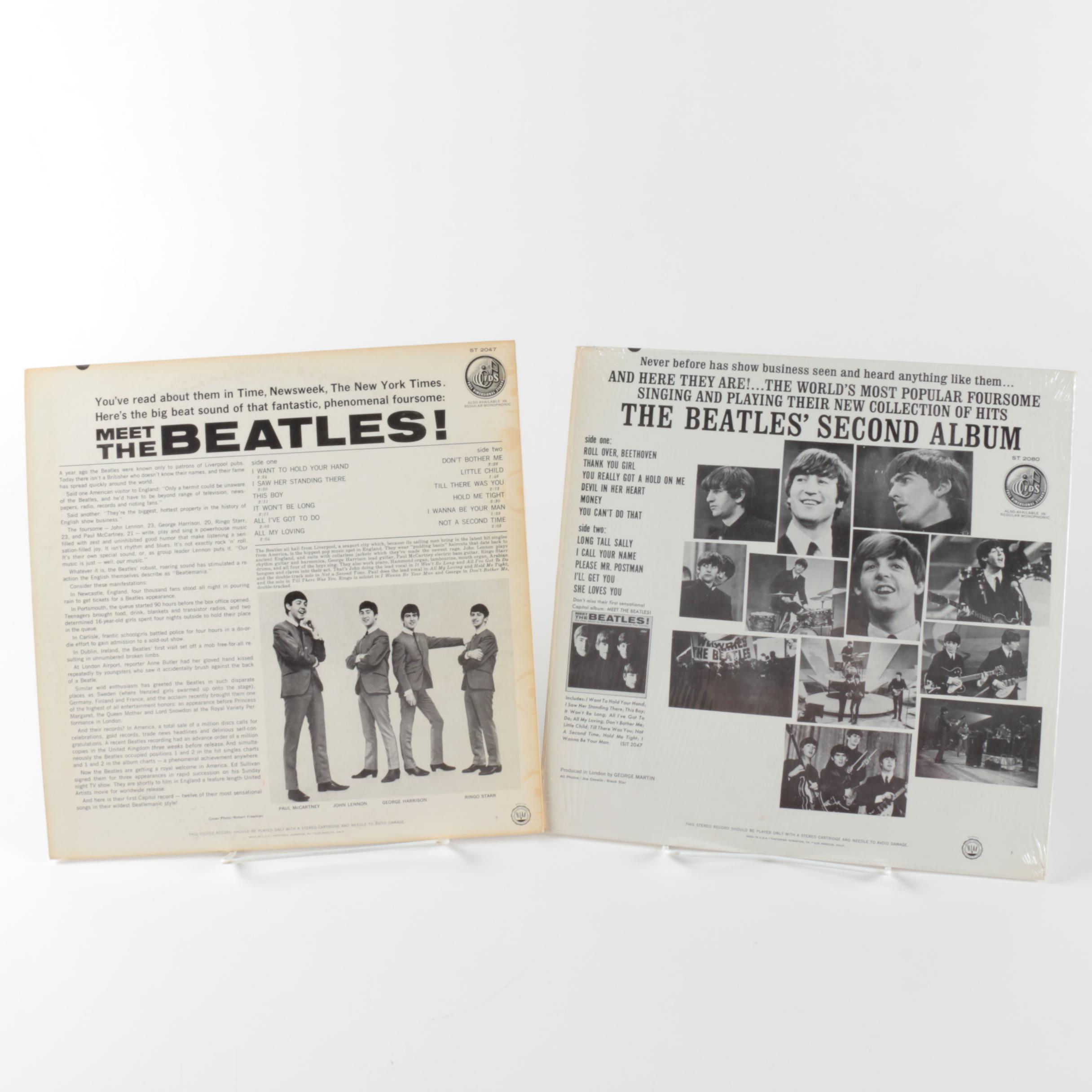 PRIORITY-"Meet the Beatles" and "Beatles' Second Album" US Stereo Pressing LPs