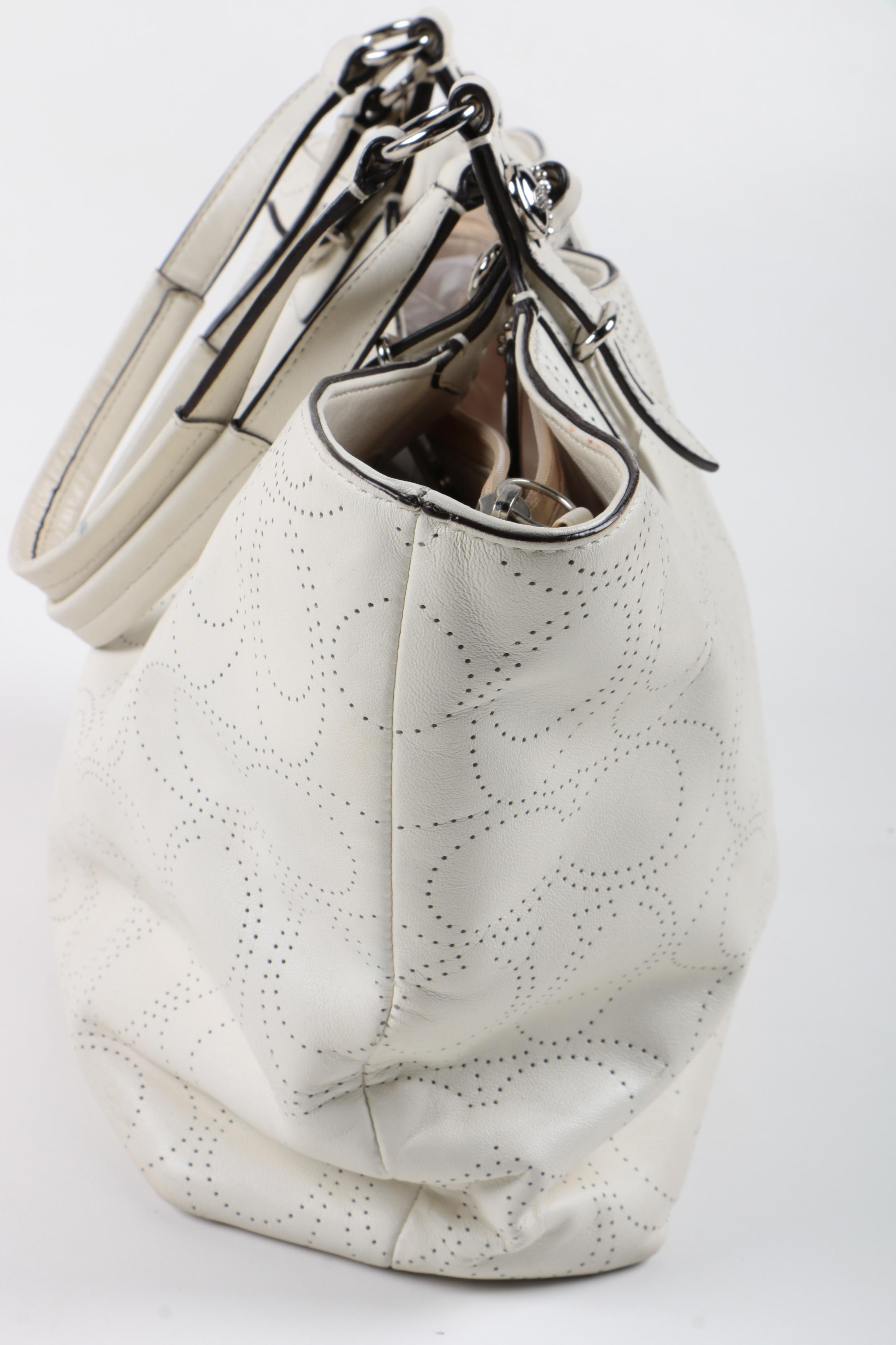 Coach Perforated Leather Carly Bleeker Tote