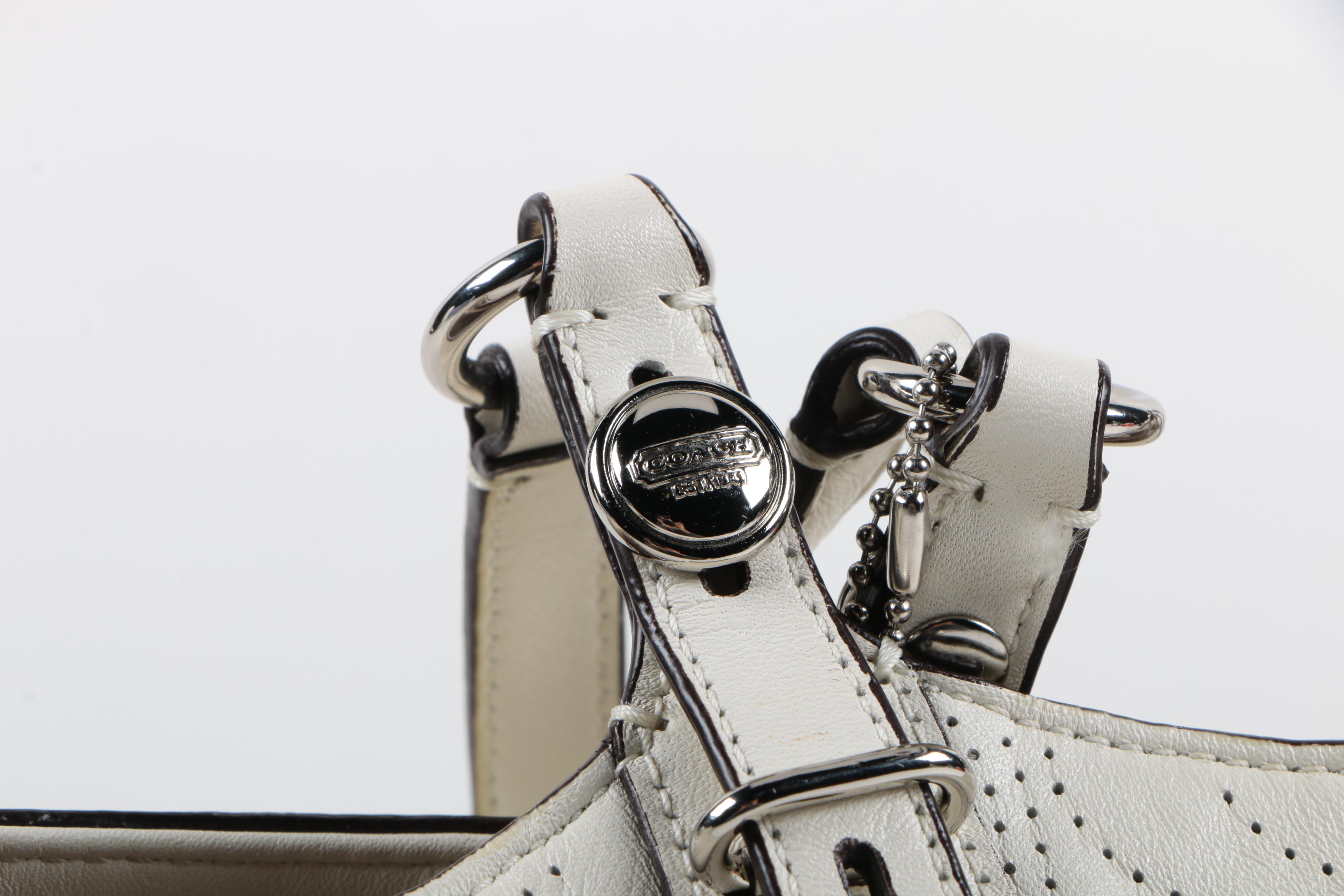 Coach Perforated Leather Carly Bleeker Tote