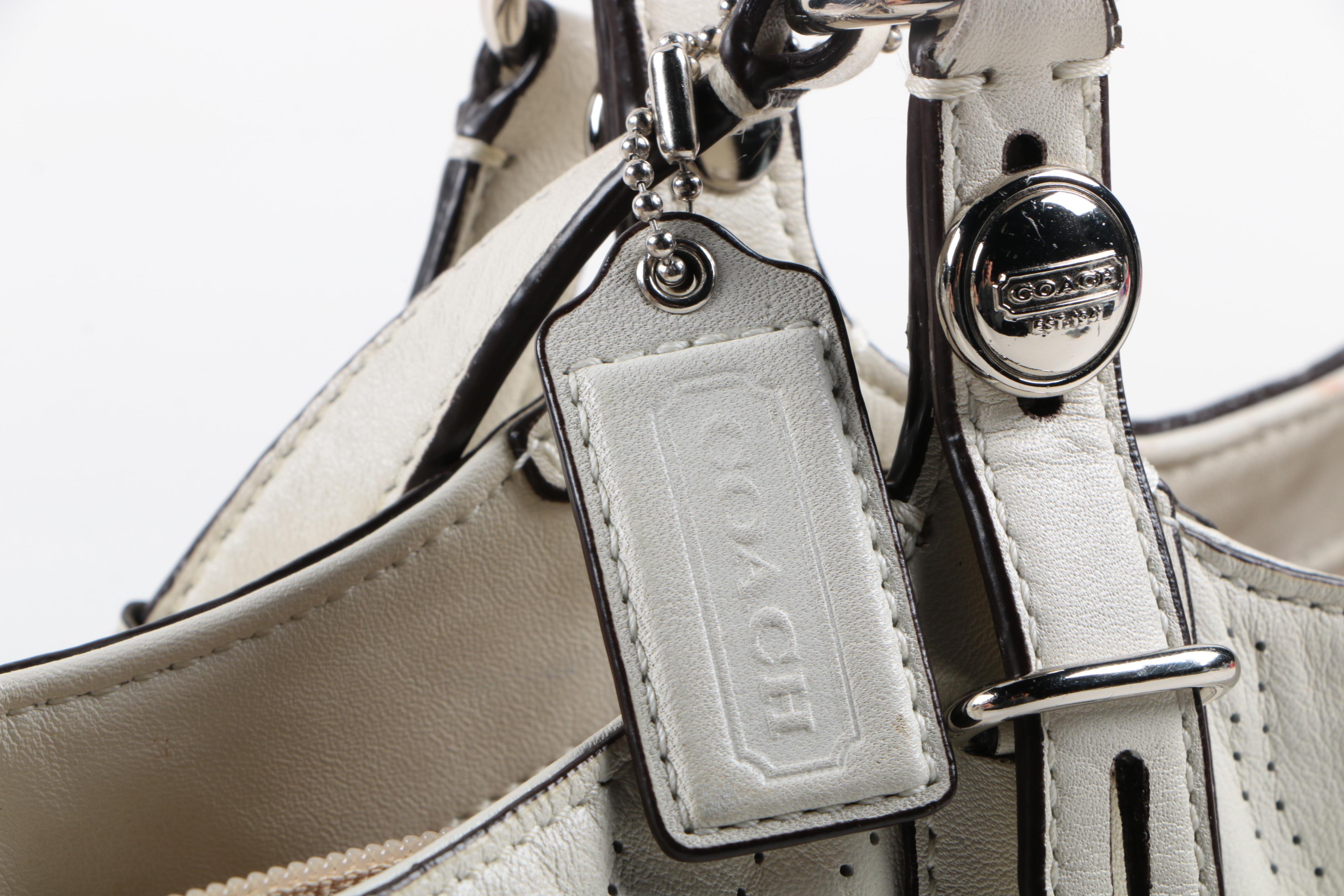 Coach Perforated Leather Carly Bleeker Tote