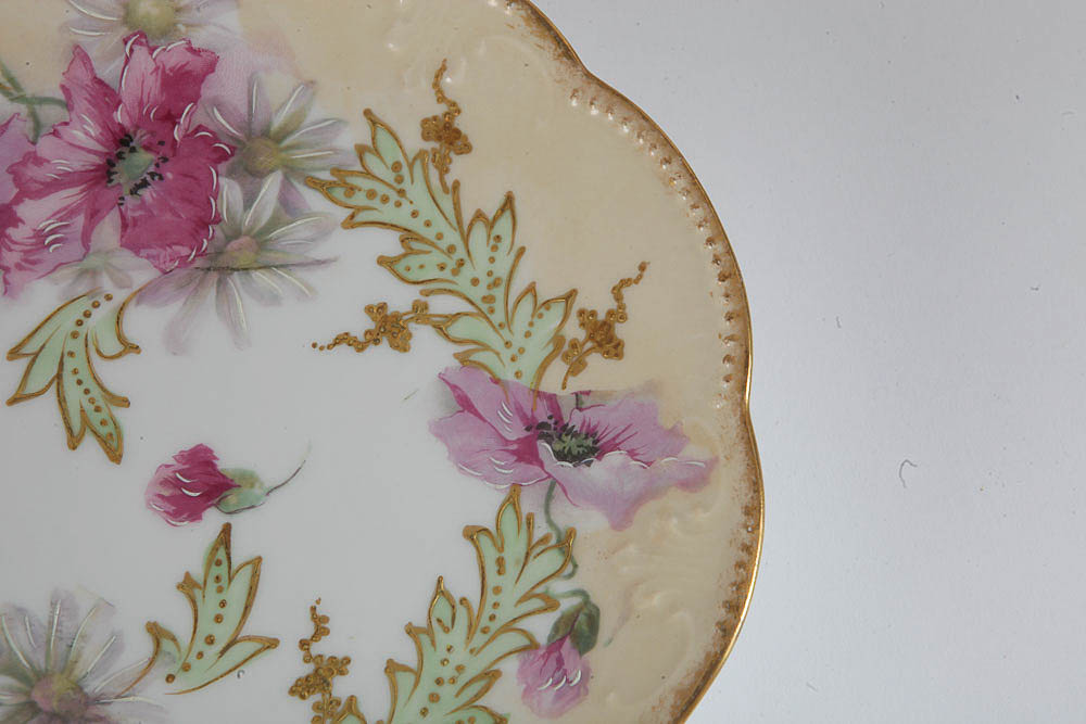 Antique Hand-Painted A. Klingenberg Limoges Porcelain Plates