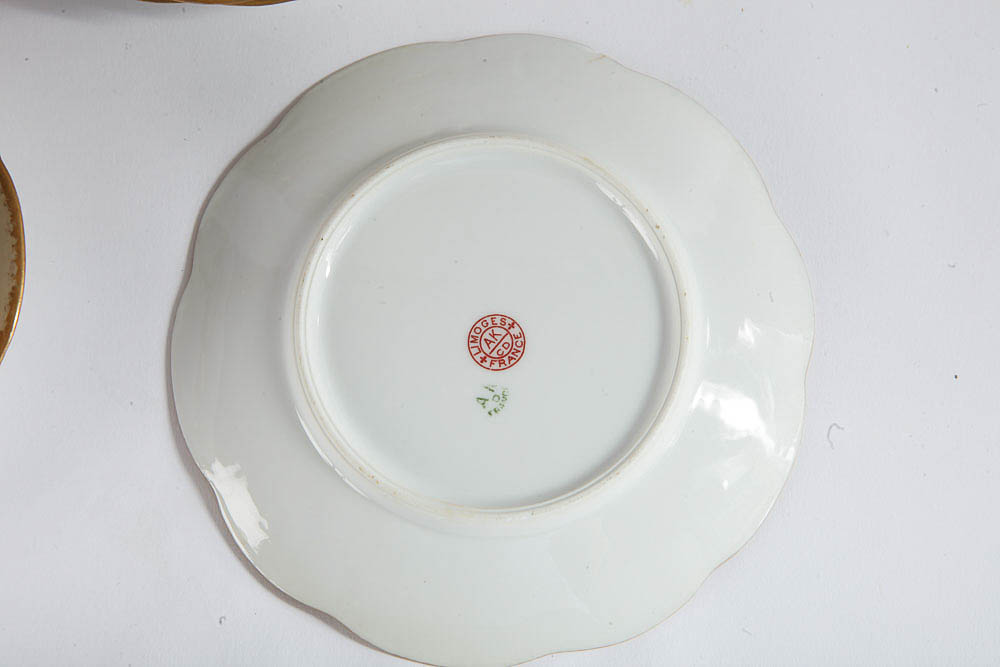 Antique Hand-Painted A. Klingenberg Limoges Porcelain Plates