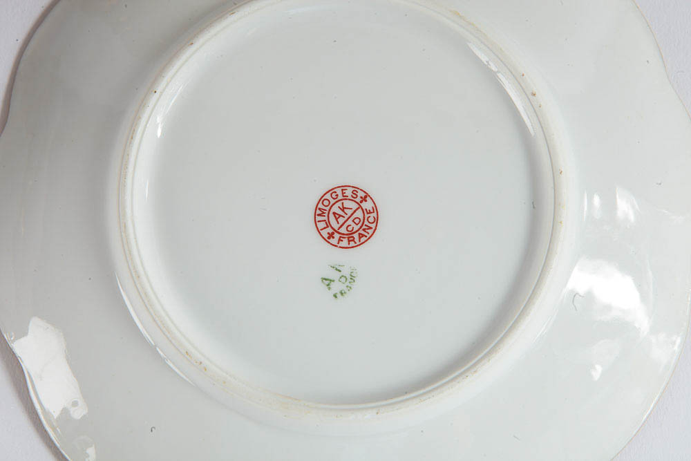 Antique Hand-Painted A. Klingenberg Limoges Porcelain Plates
