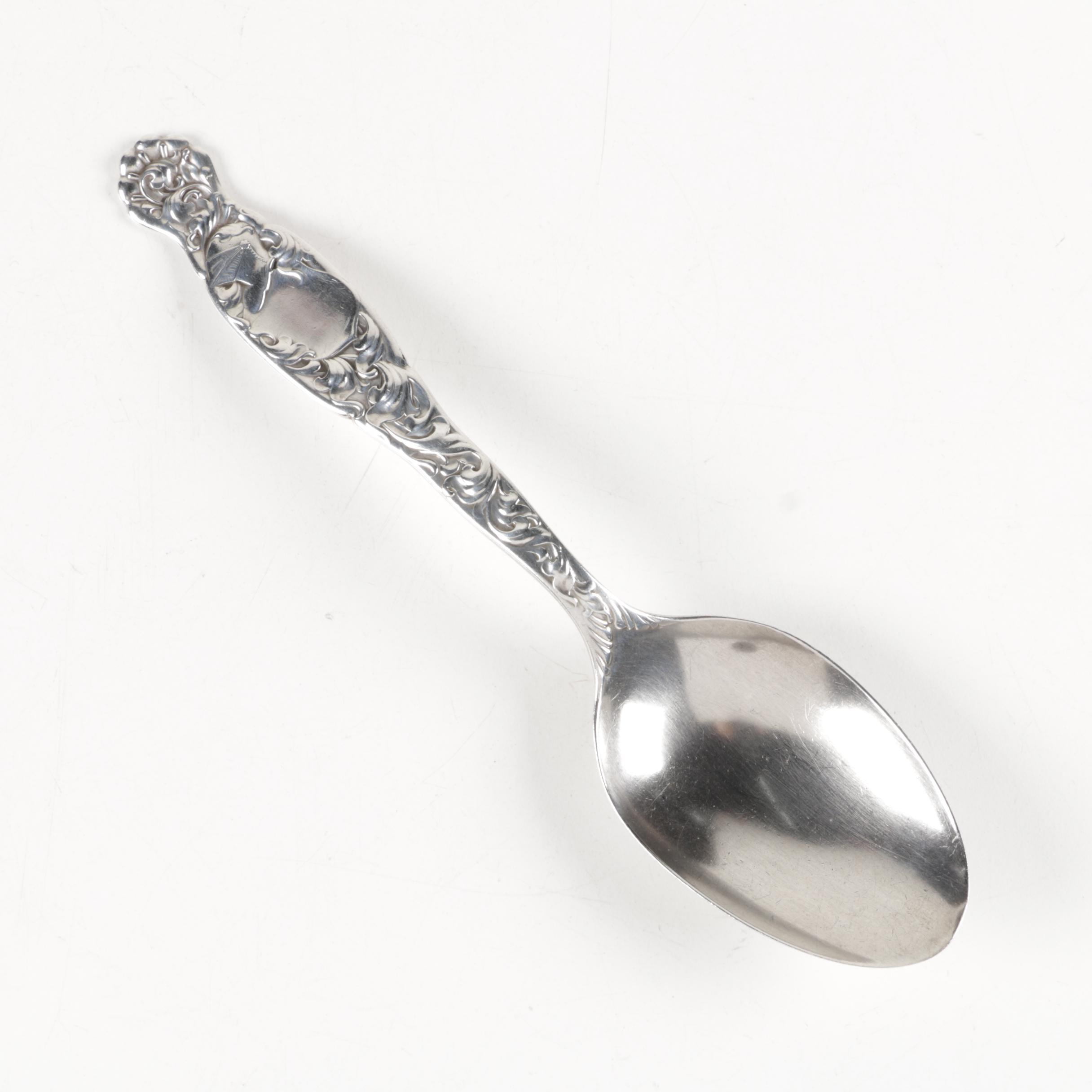 Whiting Manufacturing Co. "Heraldic" Sterling Silver Serving Spoon