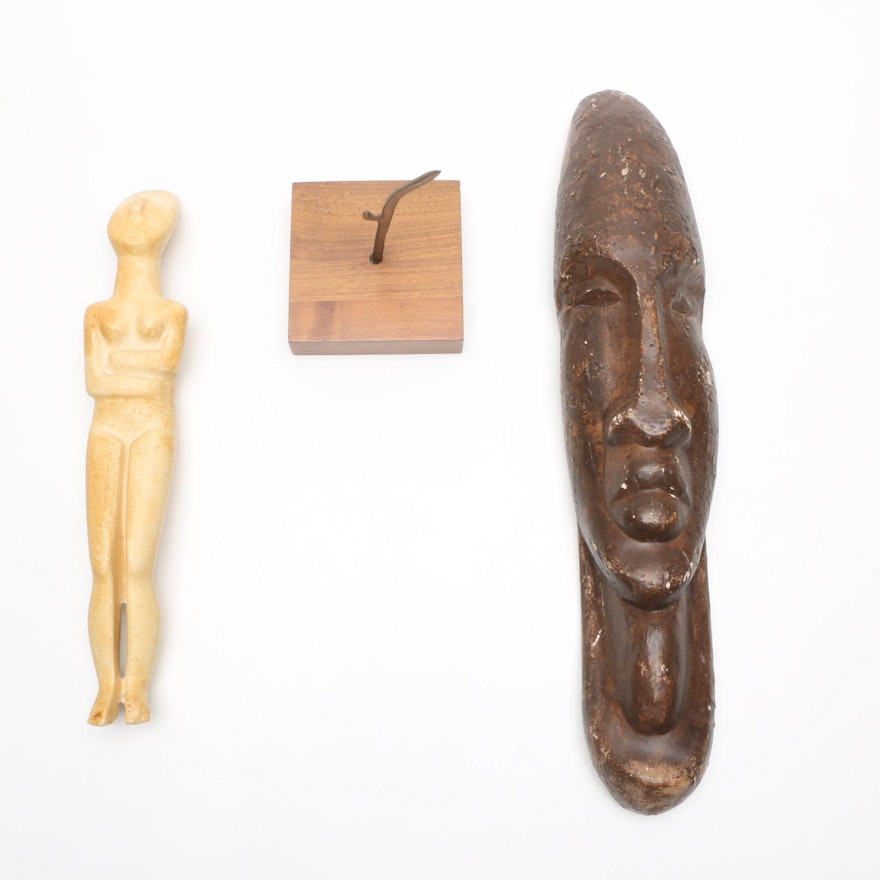 Stylized Figural Wood Decor