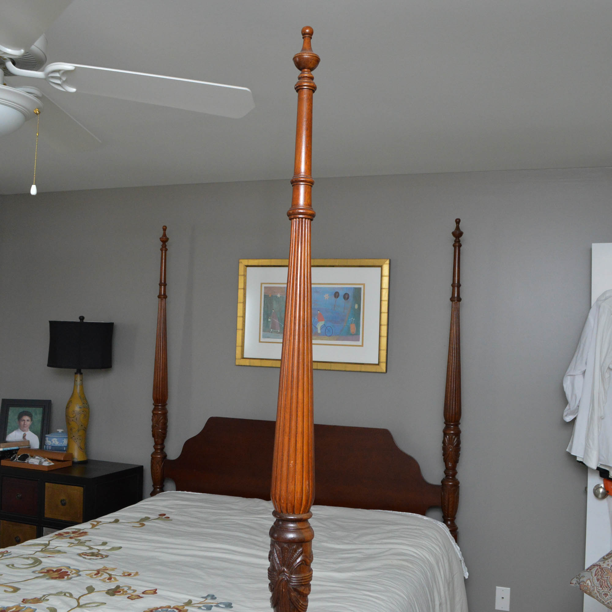 Federal Style Four Poster Queen Size Bed Frame