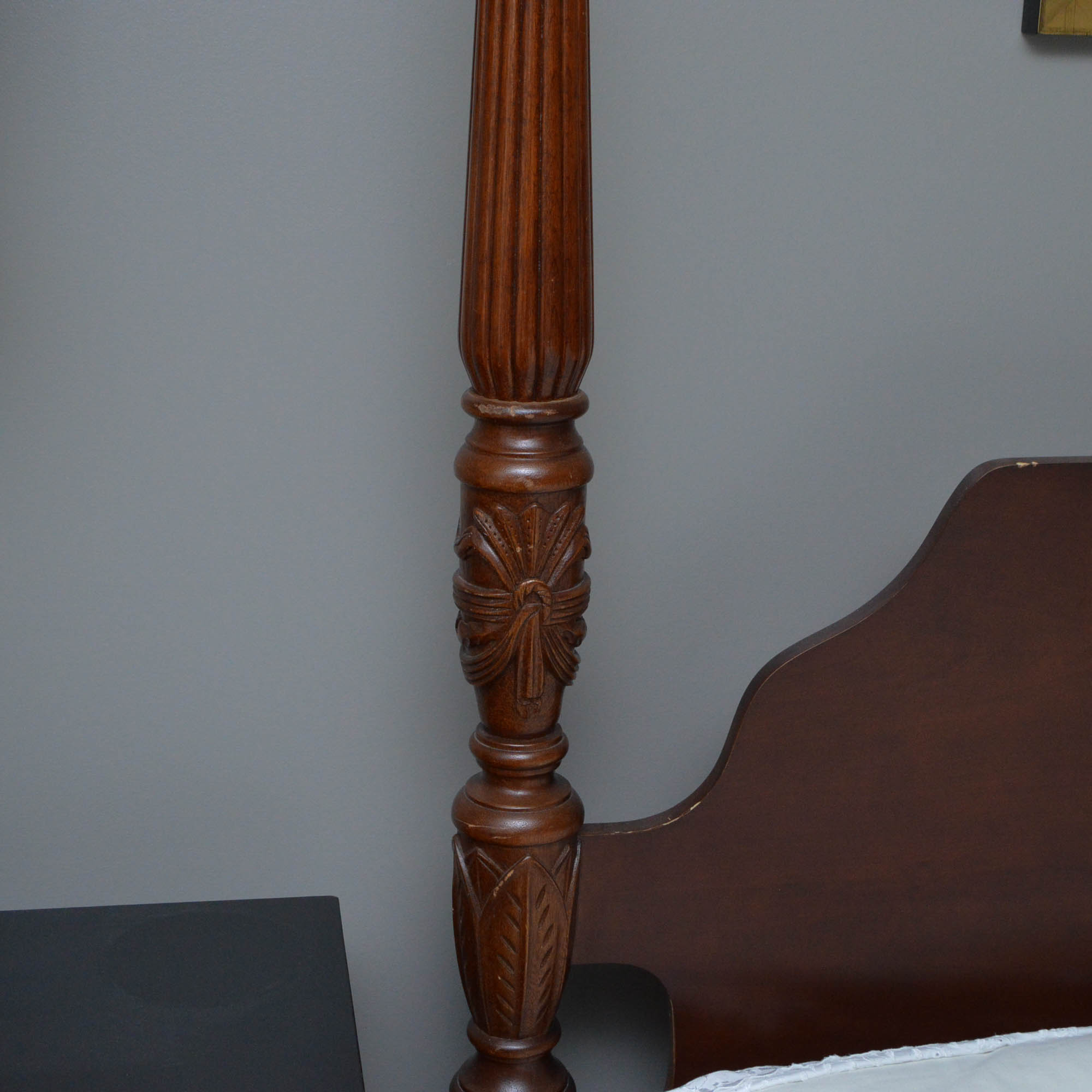 Federal Style Four Poster Queen Size Bed Frame