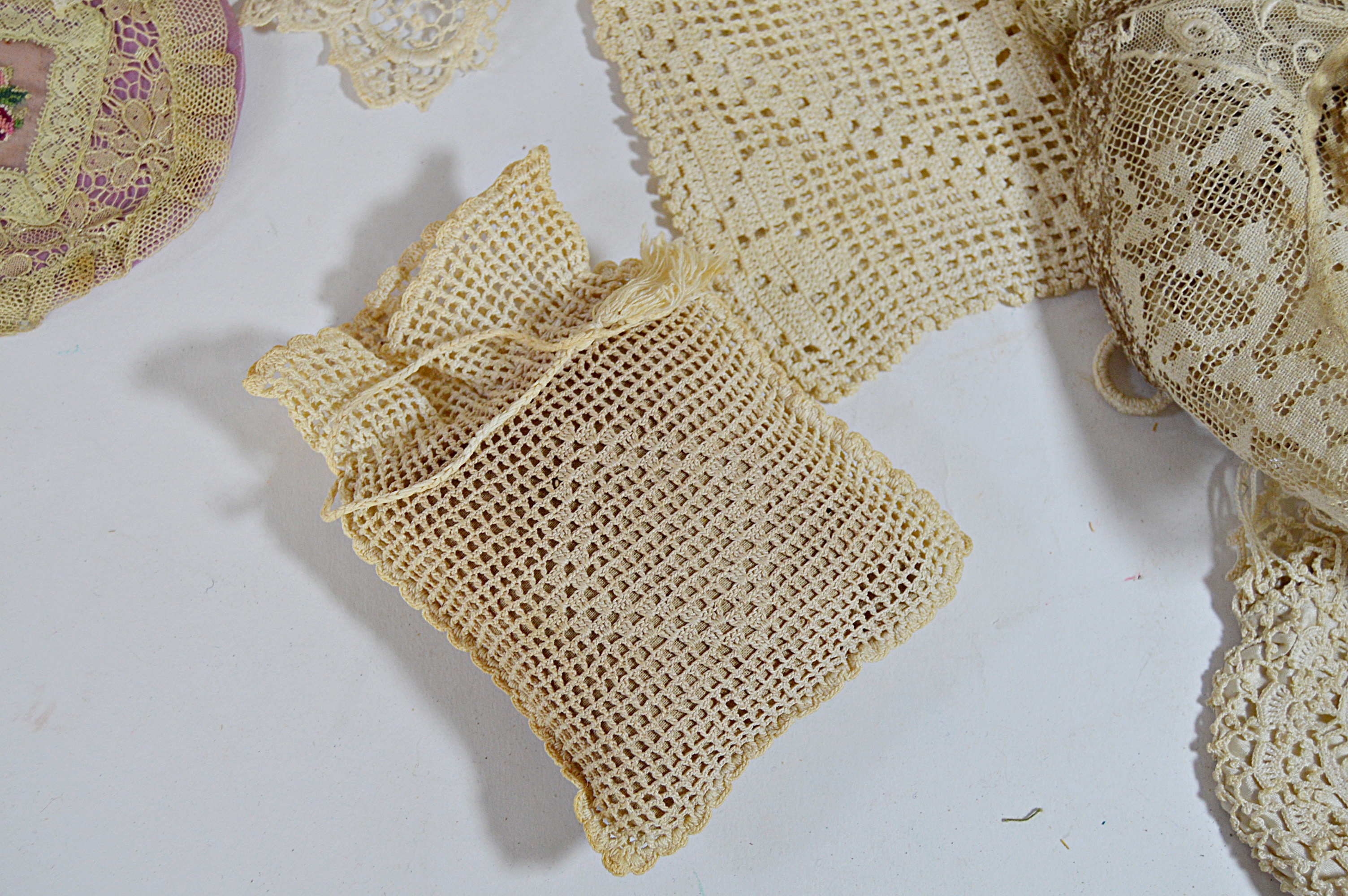 Antique Lace Collars, Blouse, Accessories, Hand Painted Hat Stand