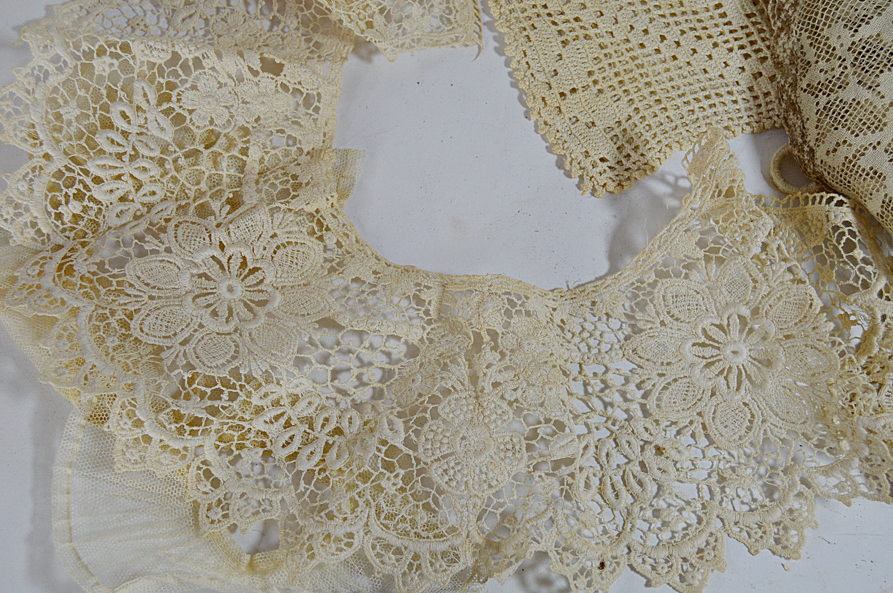 Antique Lace Collars, Blouse, Accessories, Hand Painted Hat Stand