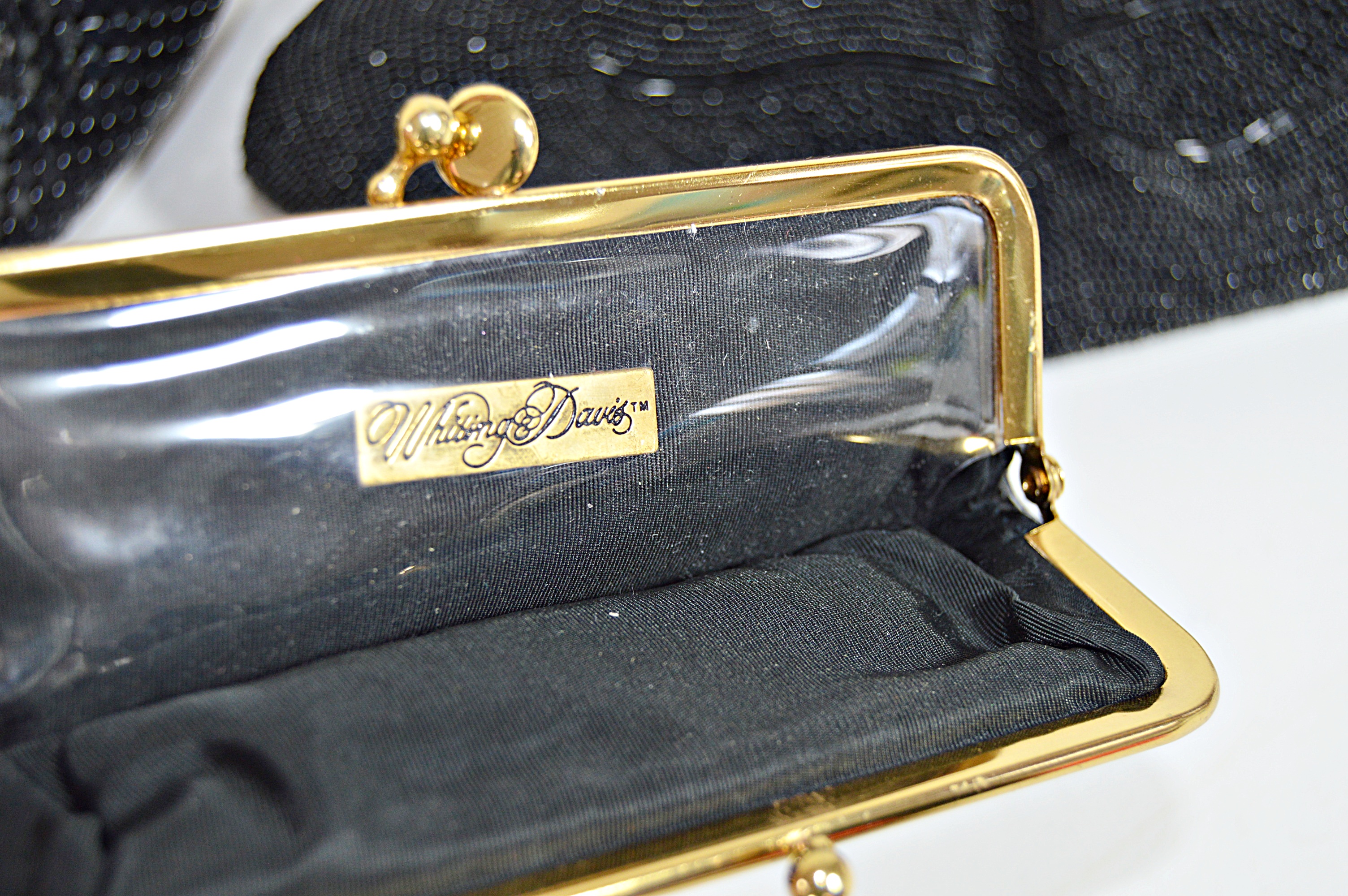 Vintage Black Mesh and Beaded Bags with Whiting and Davis