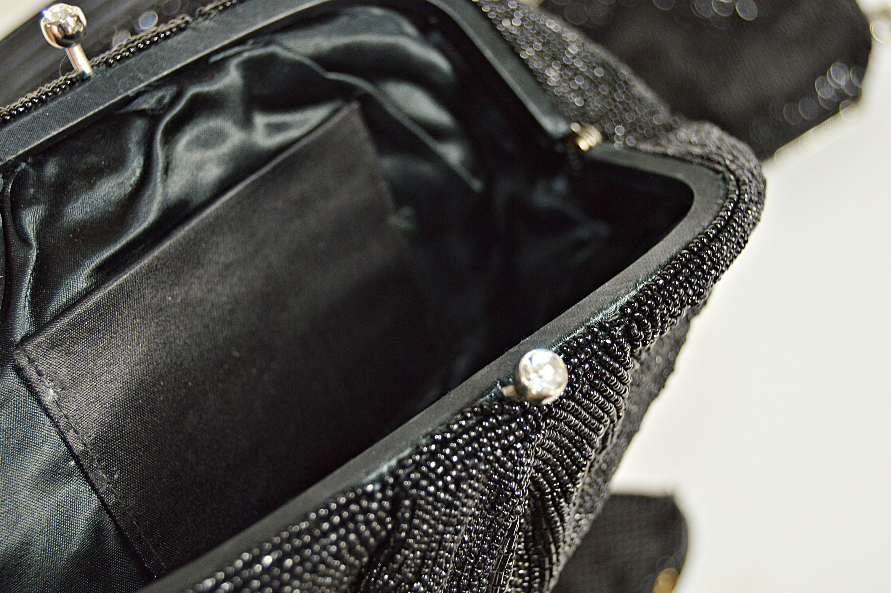 Vintage Black Mesh and Beaded Bags with Whiting and Davis