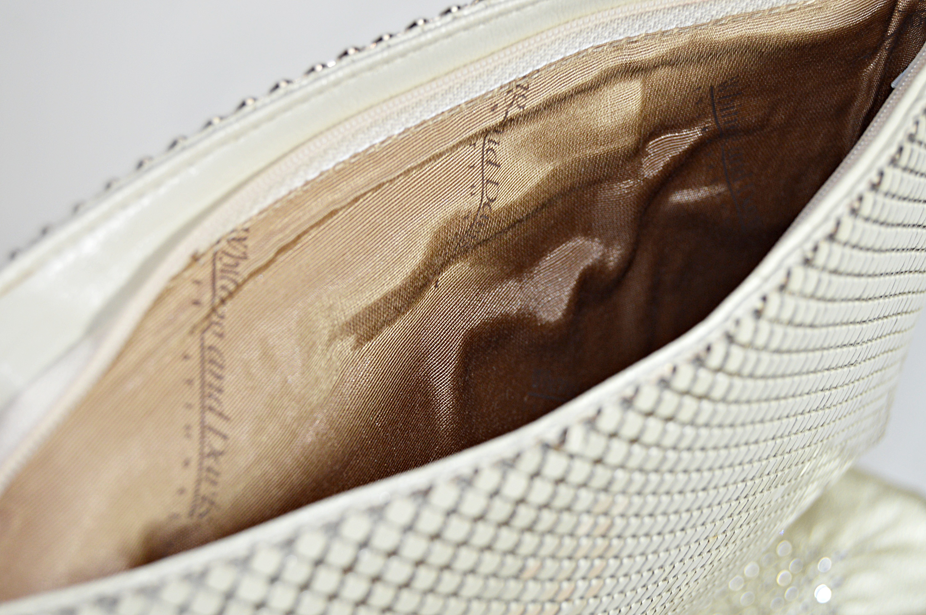 Vintage Cream and Silver Mesh and Beaded Bags with French, Art Deco