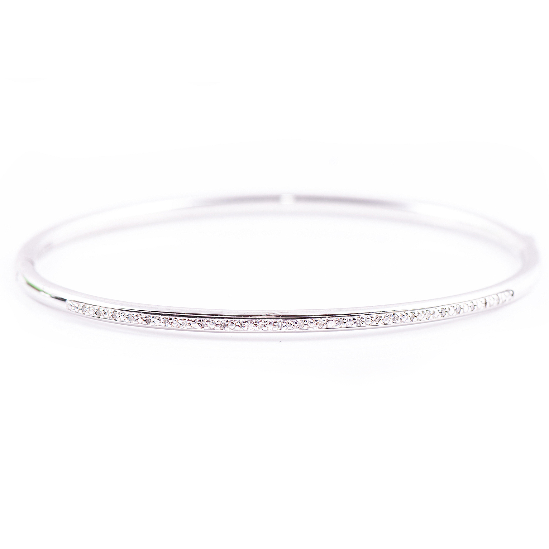 Sterling Silver Diamond Bangle Bracelet