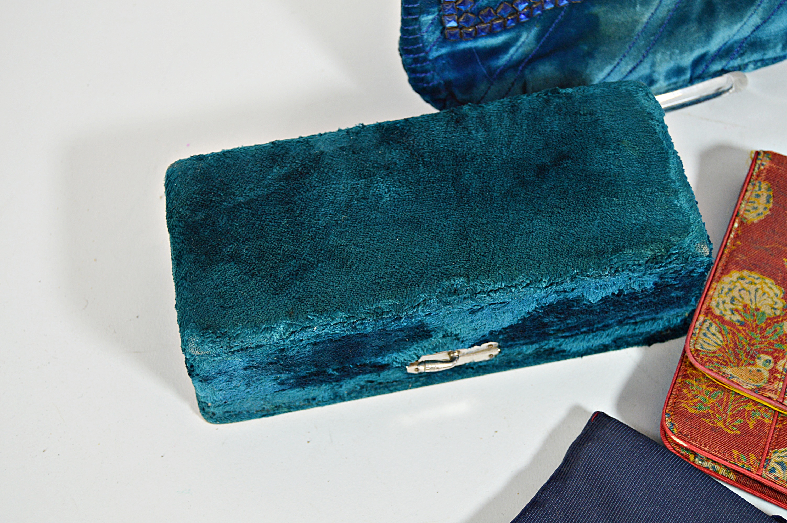 Vintage Velvet and Brocade Handbags with Velvet Jewelry Box