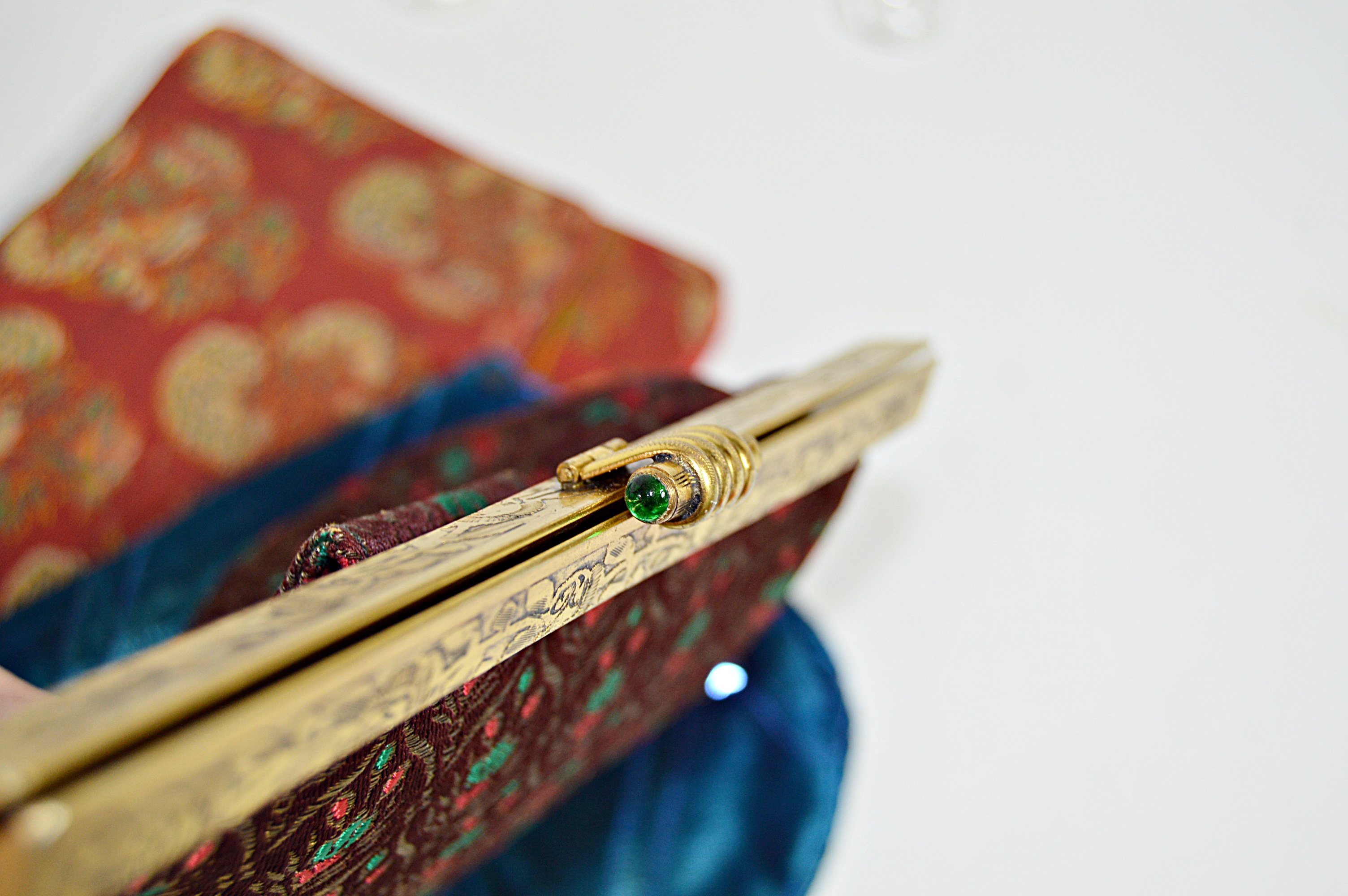 Vintage Velvet and Brocade Handbags with Velvet Jewelry Box