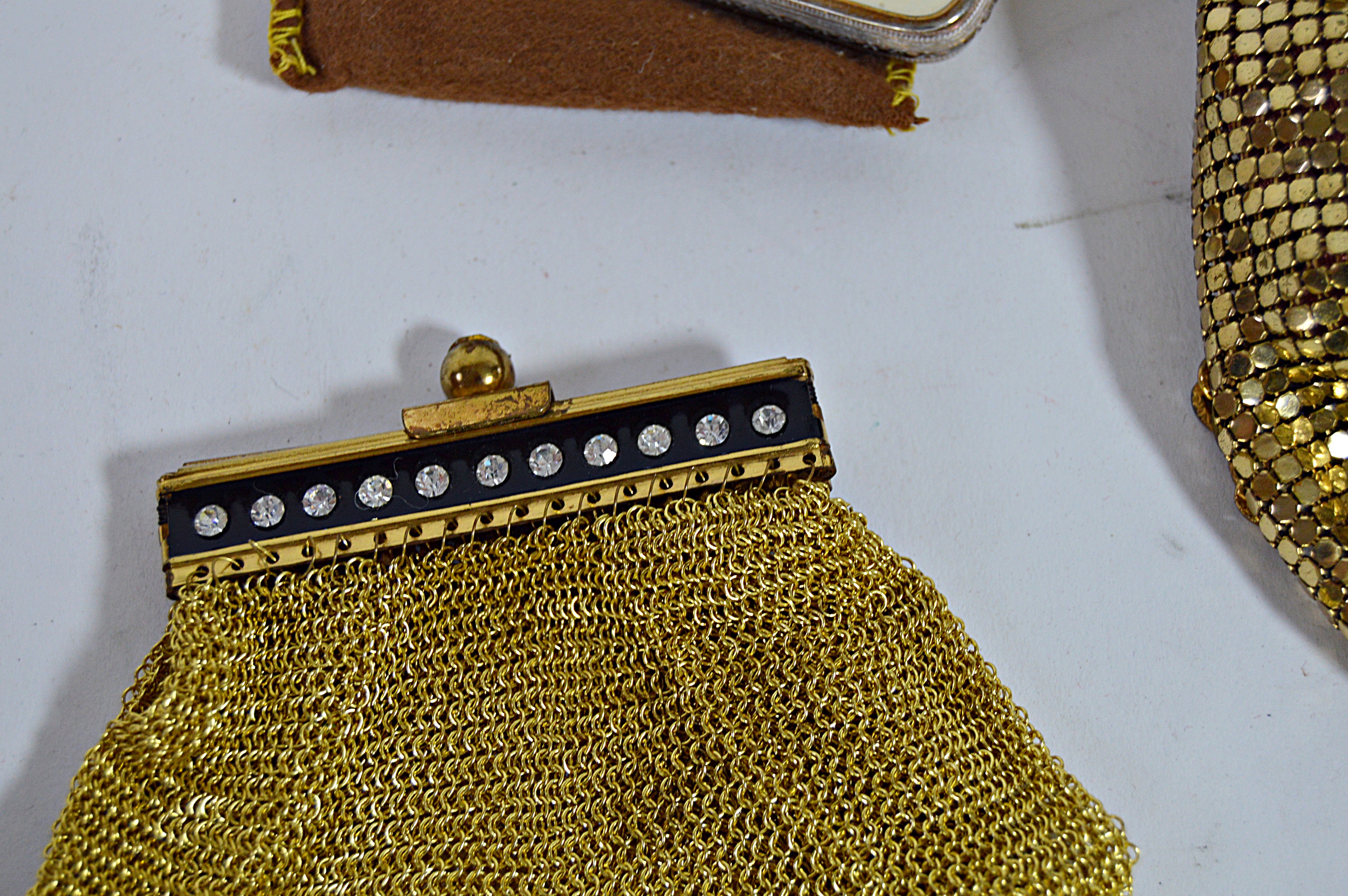 Vintage Mesh and Metal Bags, Compacts, Ronson Lighter