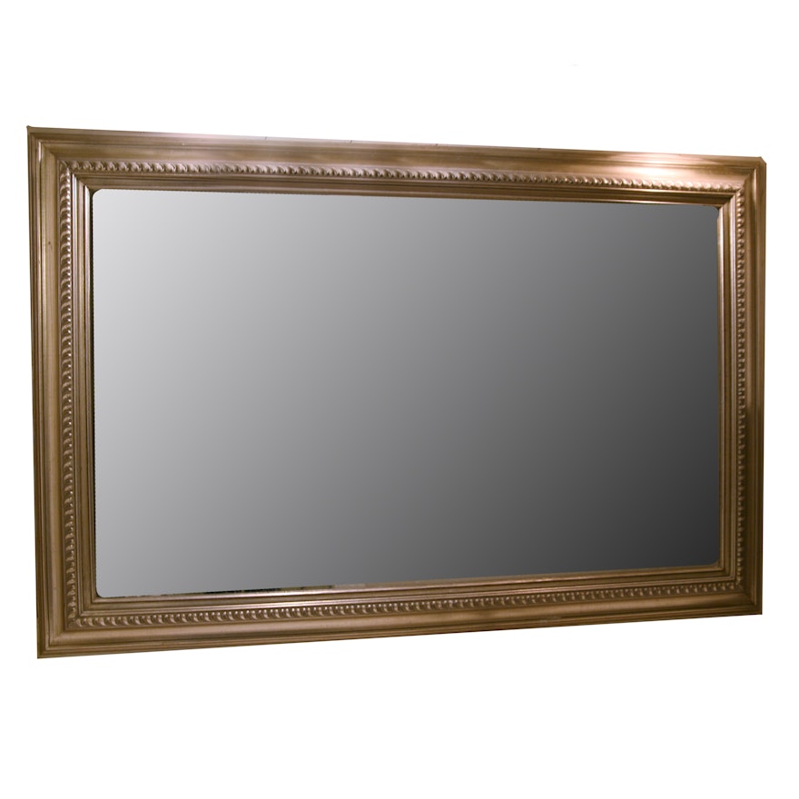 Large Wooden Framed Wall Mirror