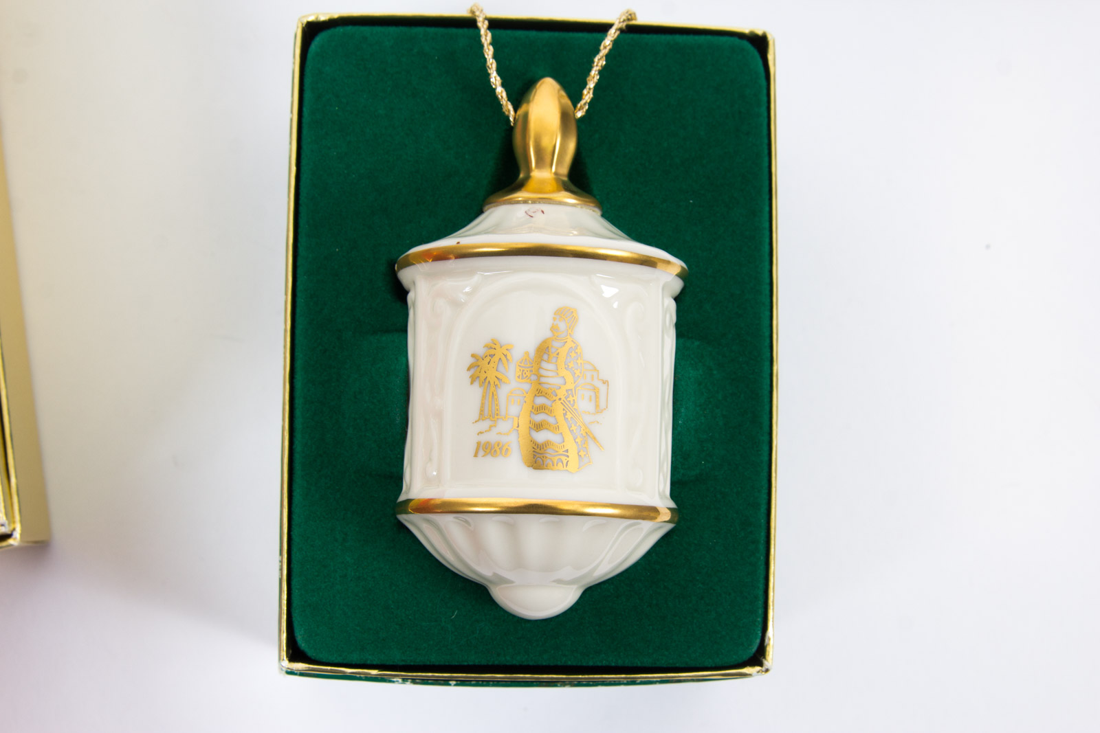 Seven 1980s Lenox Christmas Ornaments