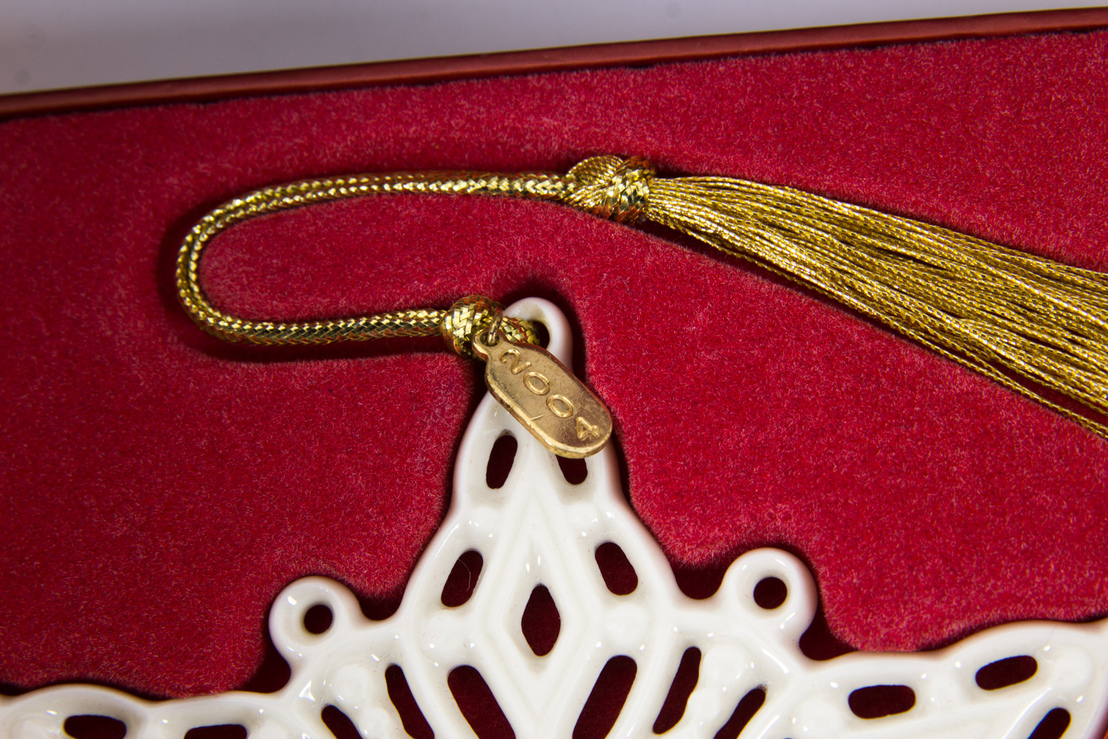 Eight Early 2000s Lenox Christmas Ornaments