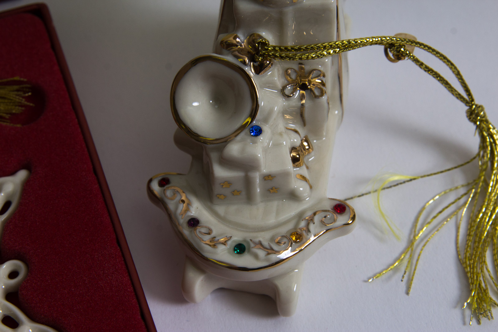 Eight Early 2000s Lenox Christmas Ornaments