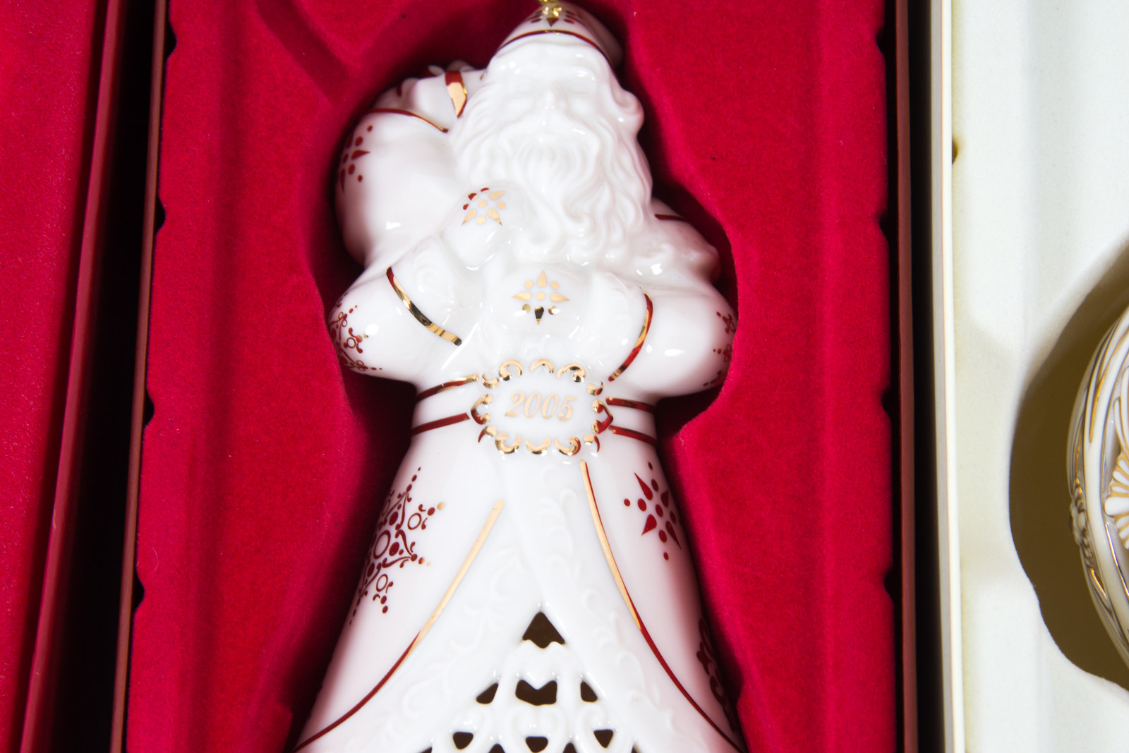 Eight Early 2000s Lenox Christmas Ornaments