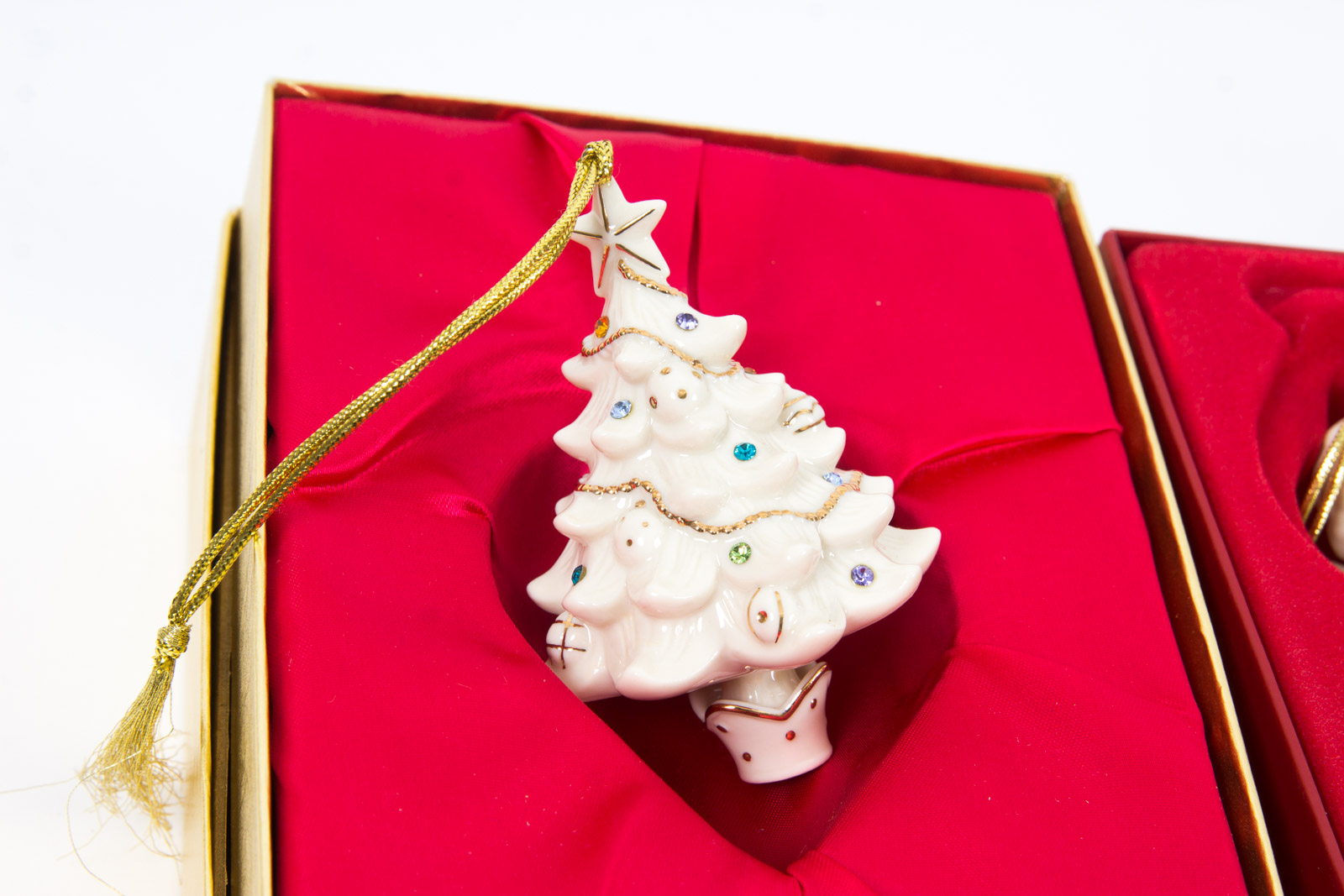 Eight Early 2000s Lenox Christmas Ornaments