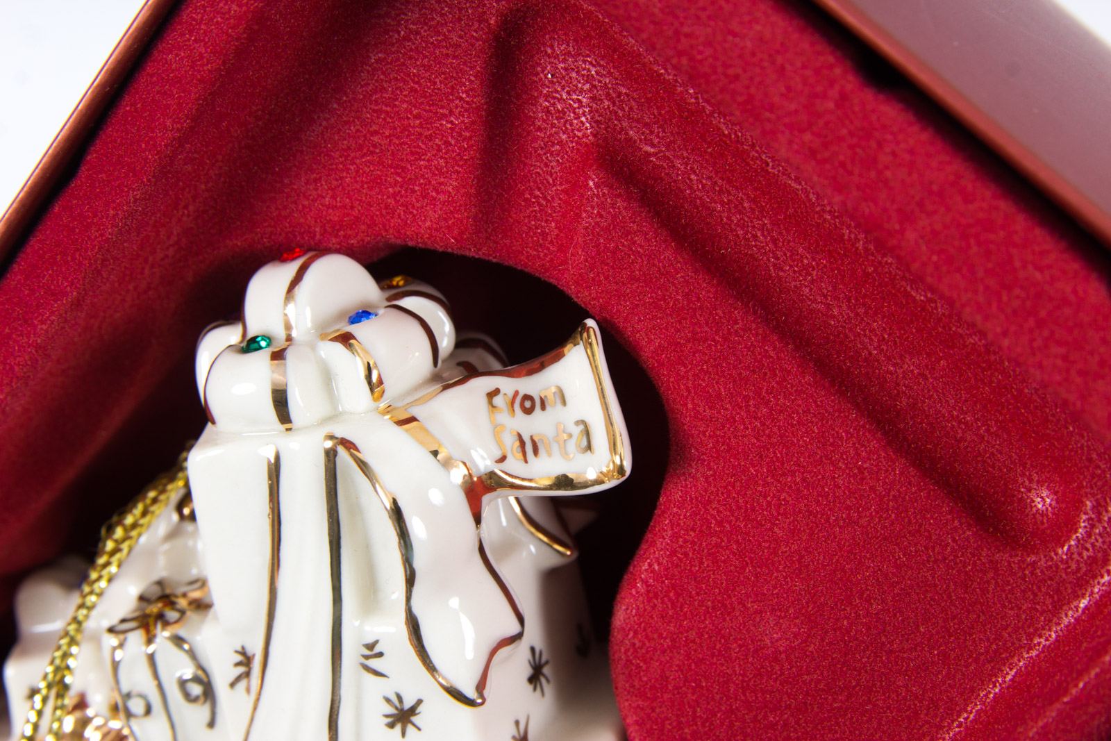 Eight Early 2000s Lenox Christmas Ornaments