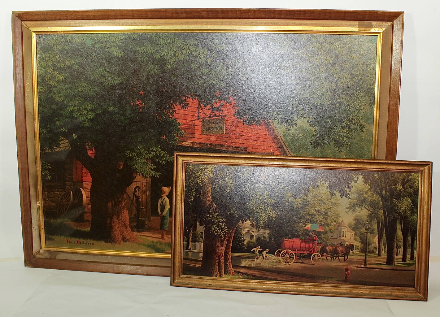 After Paul Detlefsen Lithographs with Norman Rockwell Prints