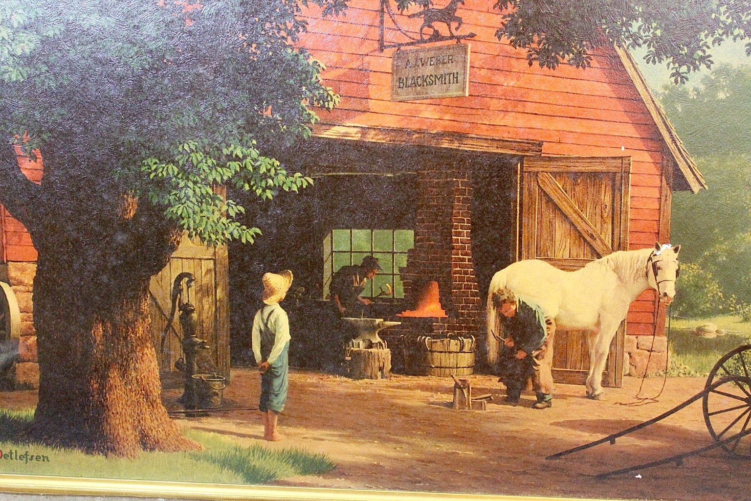 After Paul Detlefsen Lithographs with Norman Rockwell Prints