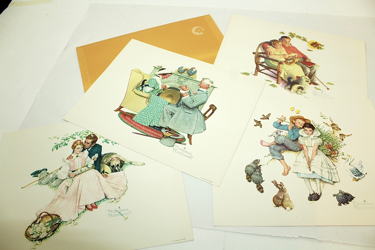 After Paul Detlefsen Lithographs with Norman Rockwell Prints