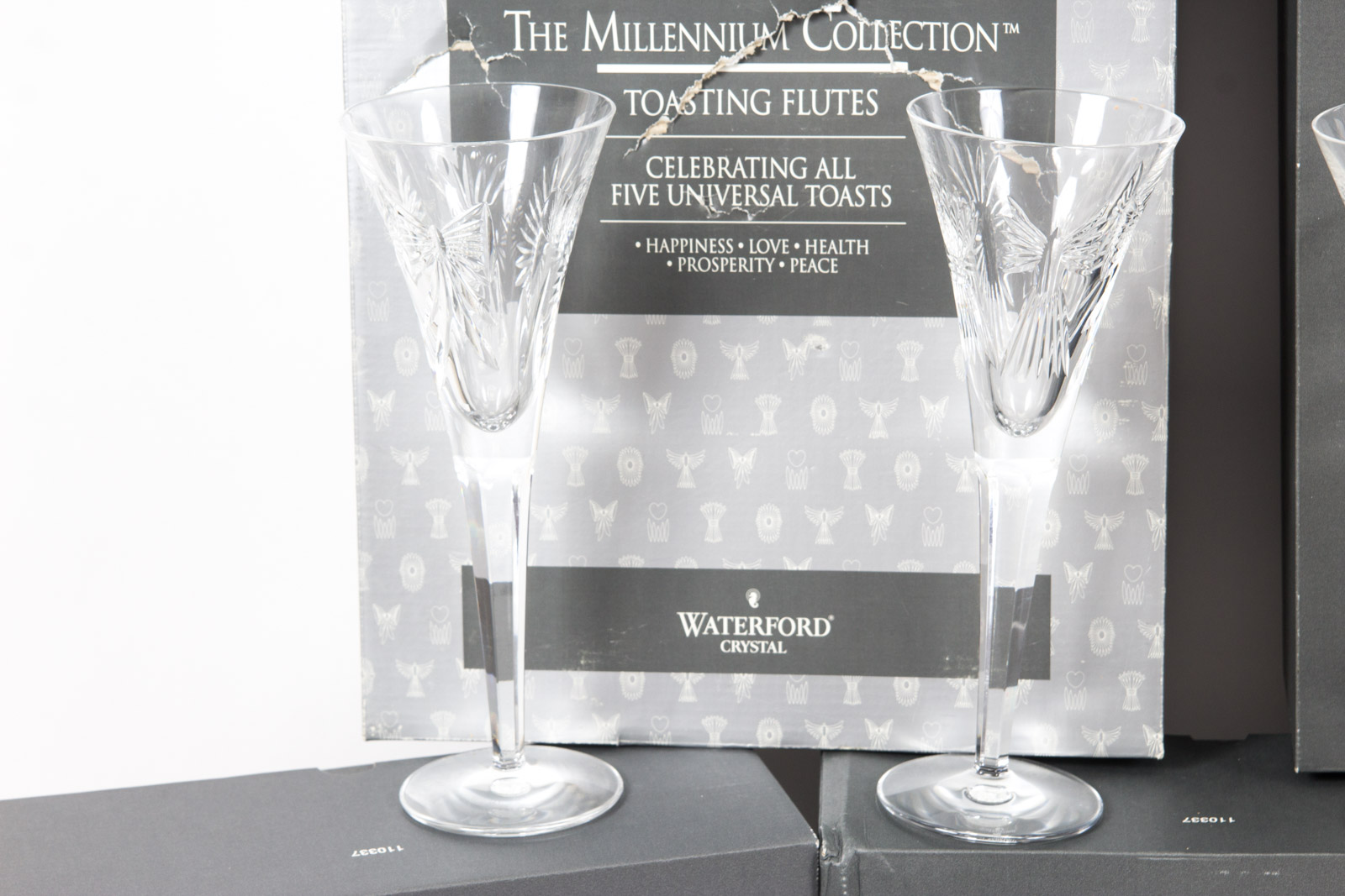 Complete Waterford Millennium Collection Toasting Flutes Set
