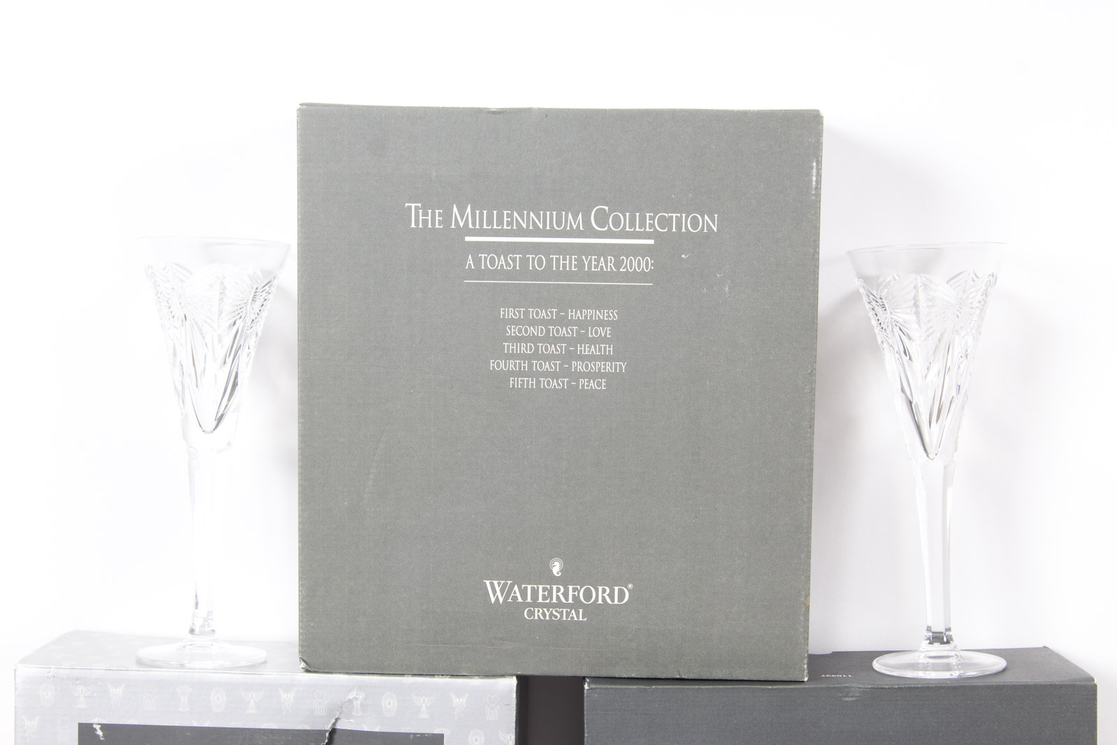 Complete Waterford Millennium Collection Toasting Flutes Set
