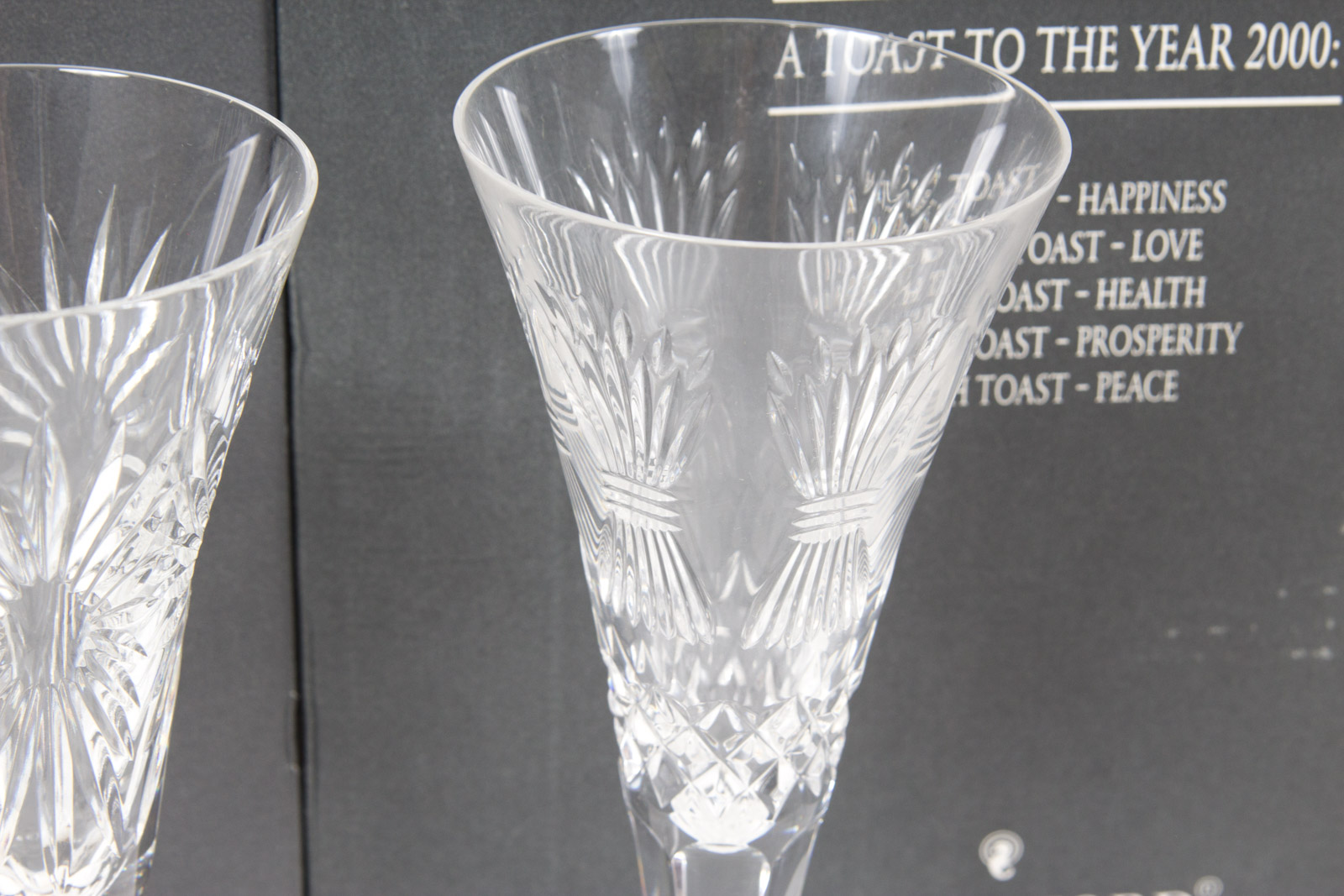Complete Waterford Millennium Collection Toasting Flutes Set