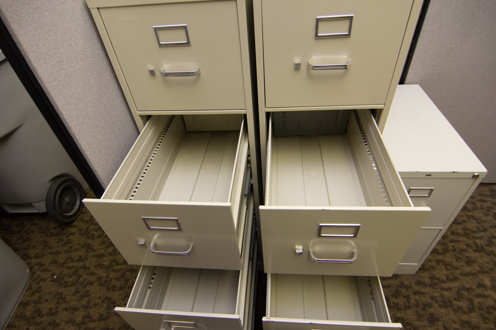 Three Varying HON Filing Cabinets