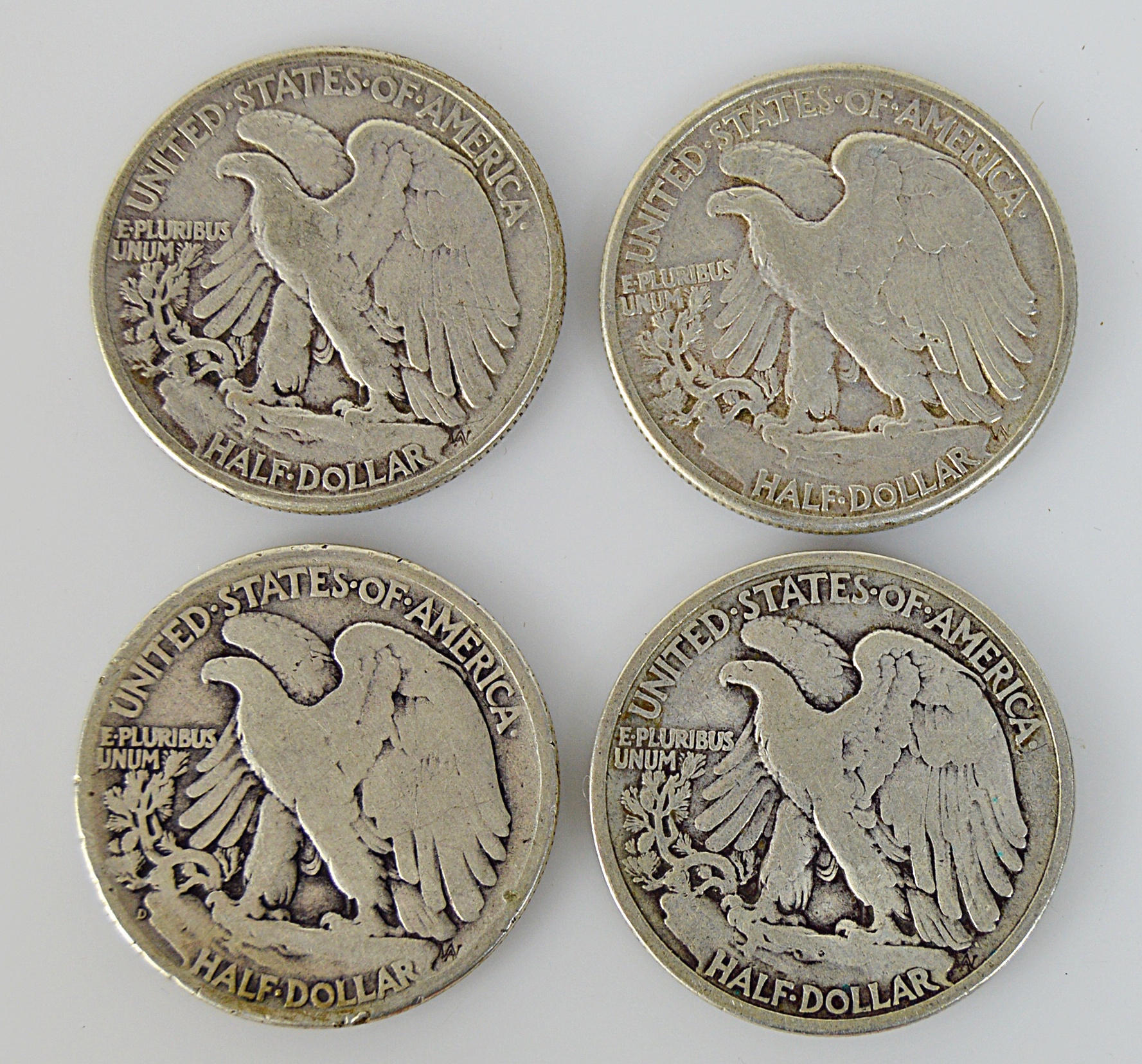 U.S. Walking Liberty Silver Half Dollars, 1937-1945