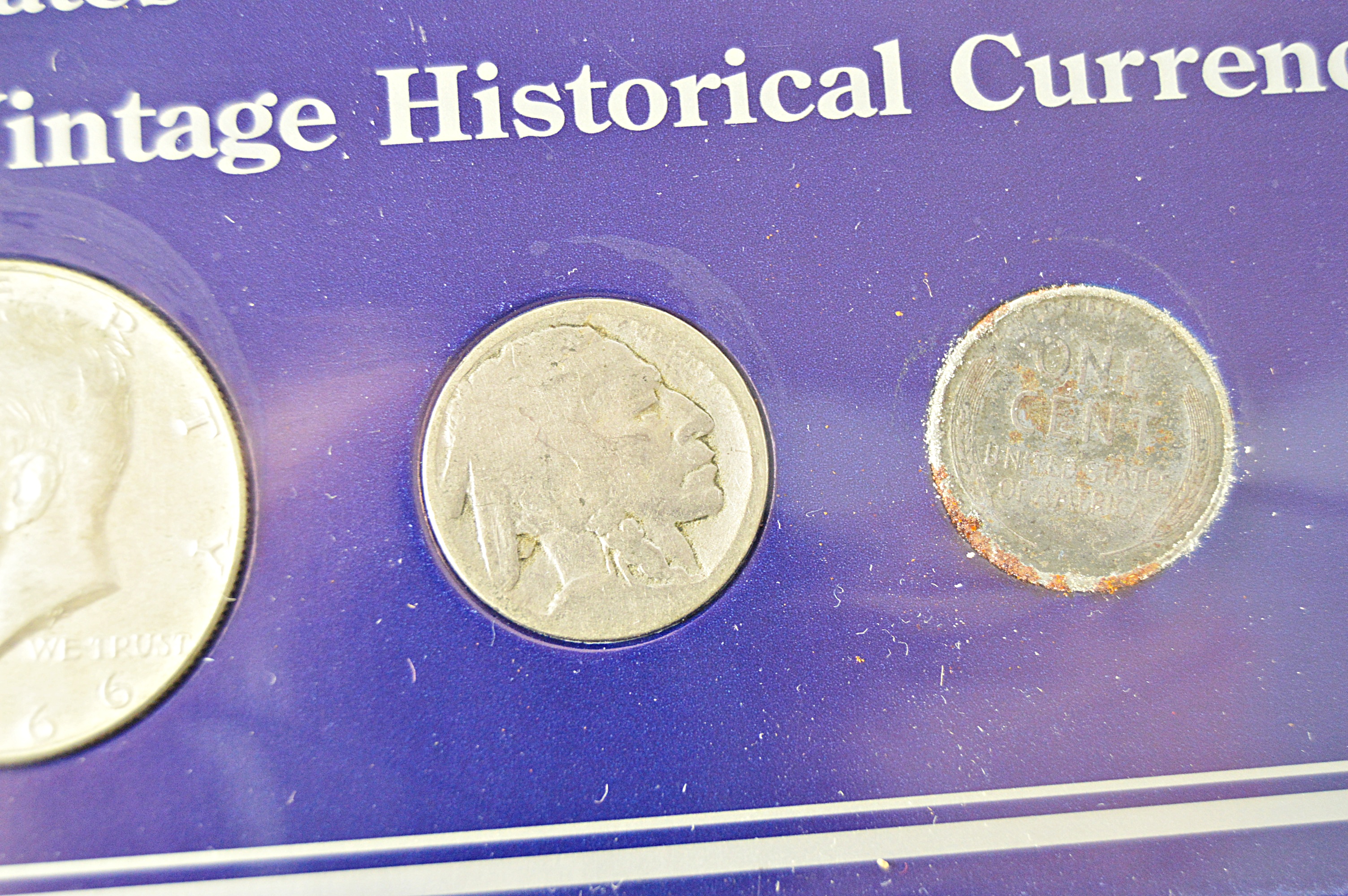 U.S. Vintage Historical Currency Set, Mercury Dimes, Buffalo Nickels, Zinc Penny