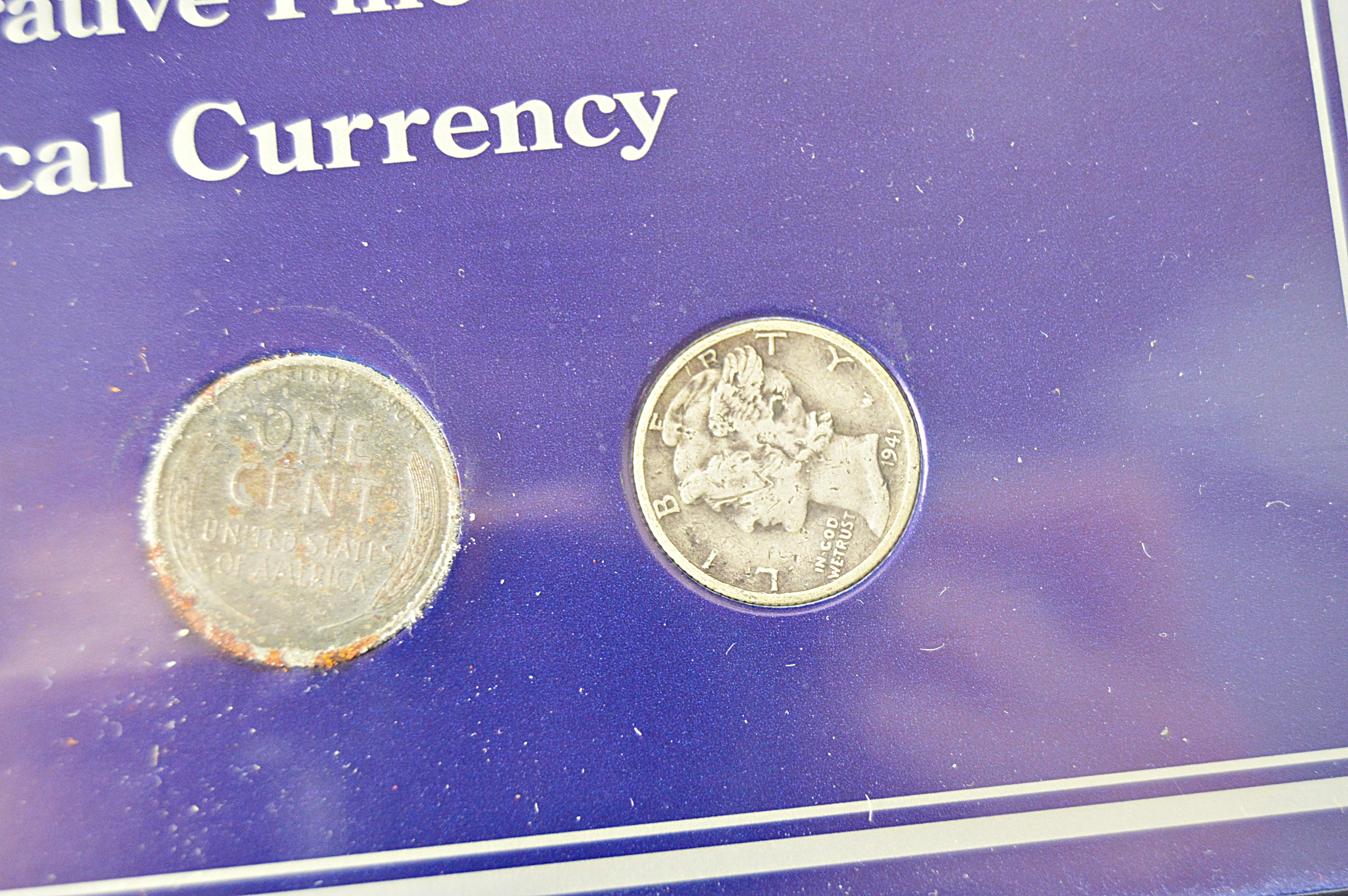 U.S. Vintage Historical Currency Set, Mercury Dimes, Buffalo Nickels, Zinc Penny