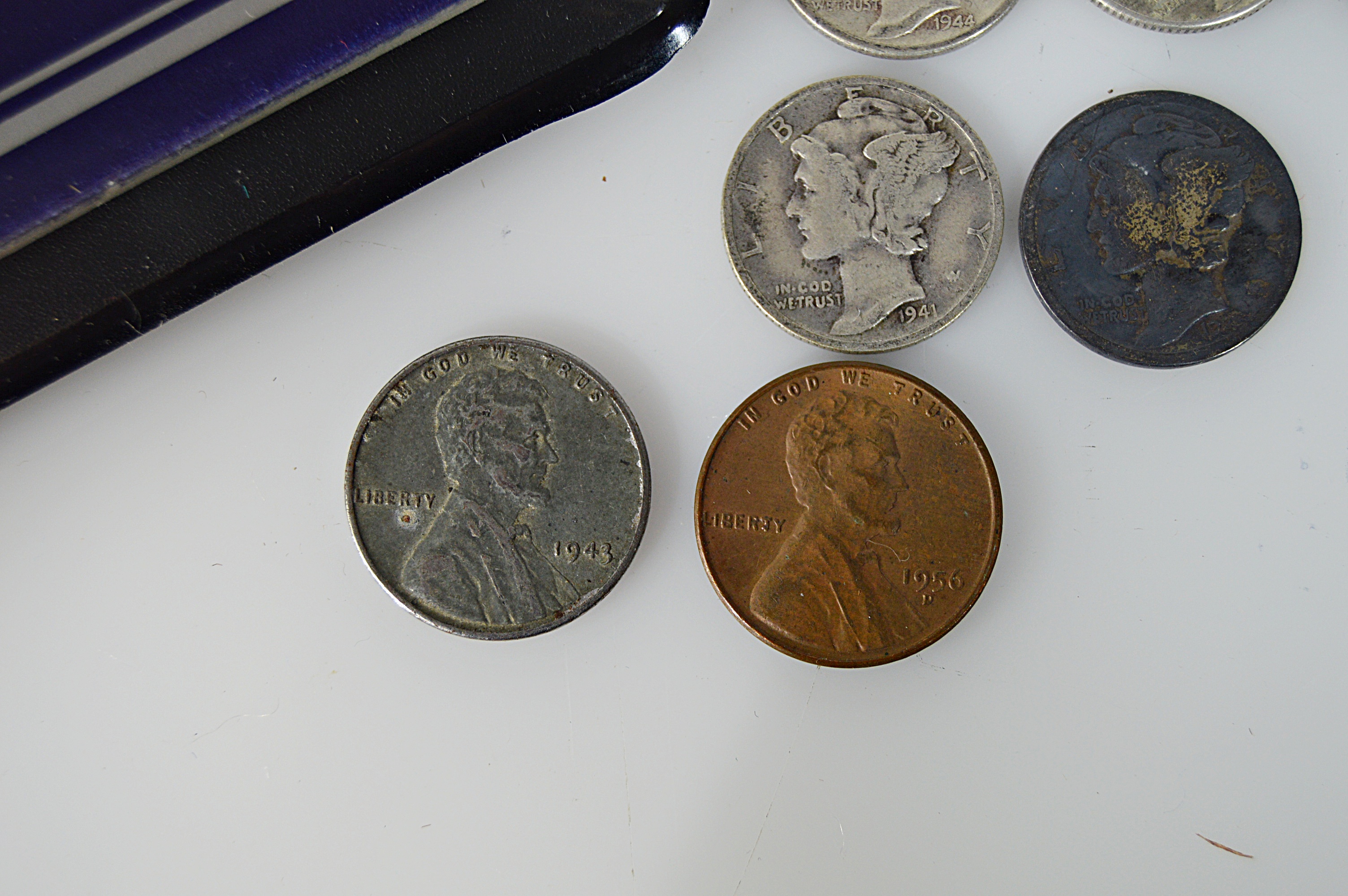 U.S. Vintage Historical Currency Set, Mercury Dimes, Buffalo Nickels, Zinc Penny