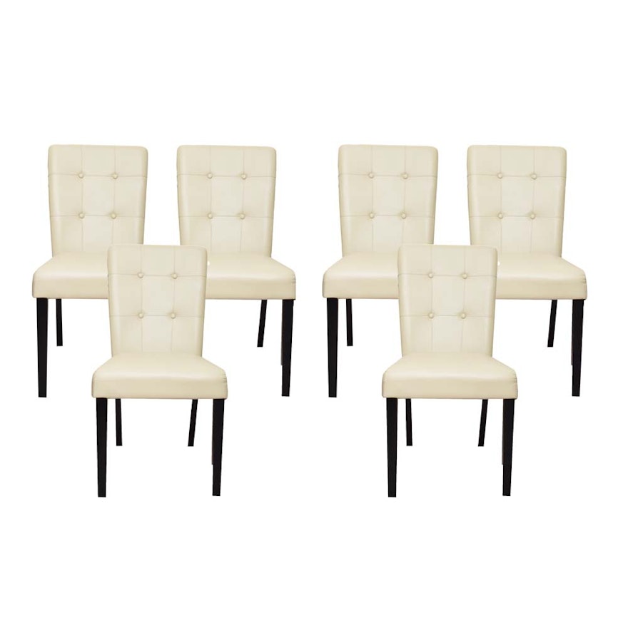 Faux Leather Upholstered Dining Chairs