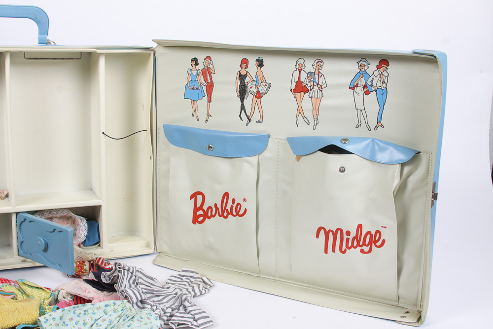 Vintage Barbie Dolls in Travel Cases