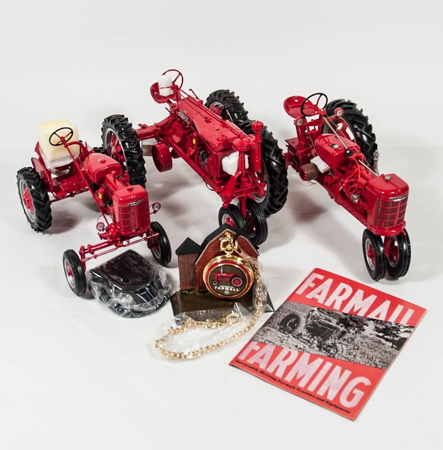 Farmall Die Cast Tractors and Collectors Pocket Watch by The Franklin Mint