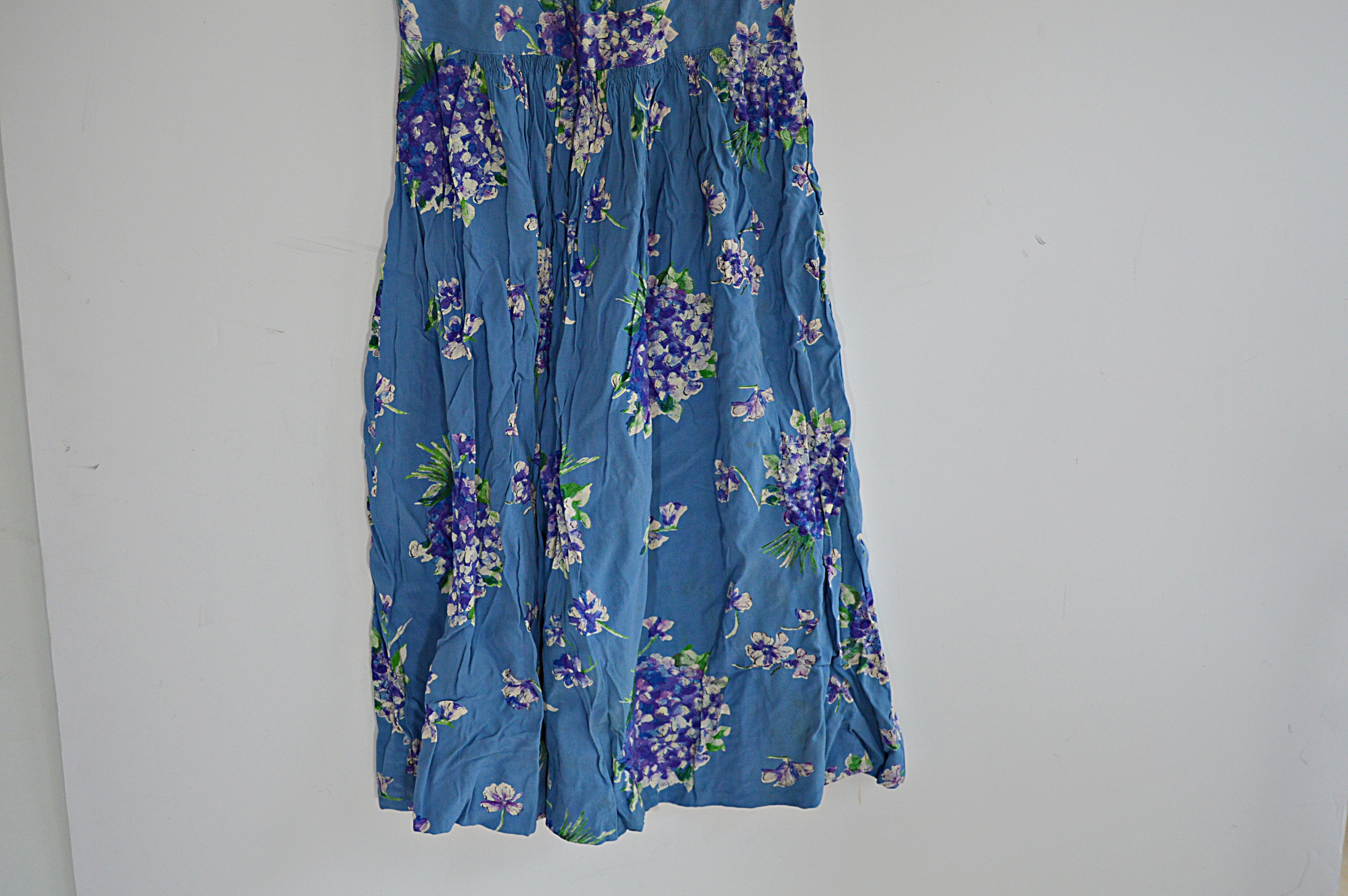 1930s Flowered Rayon Dress