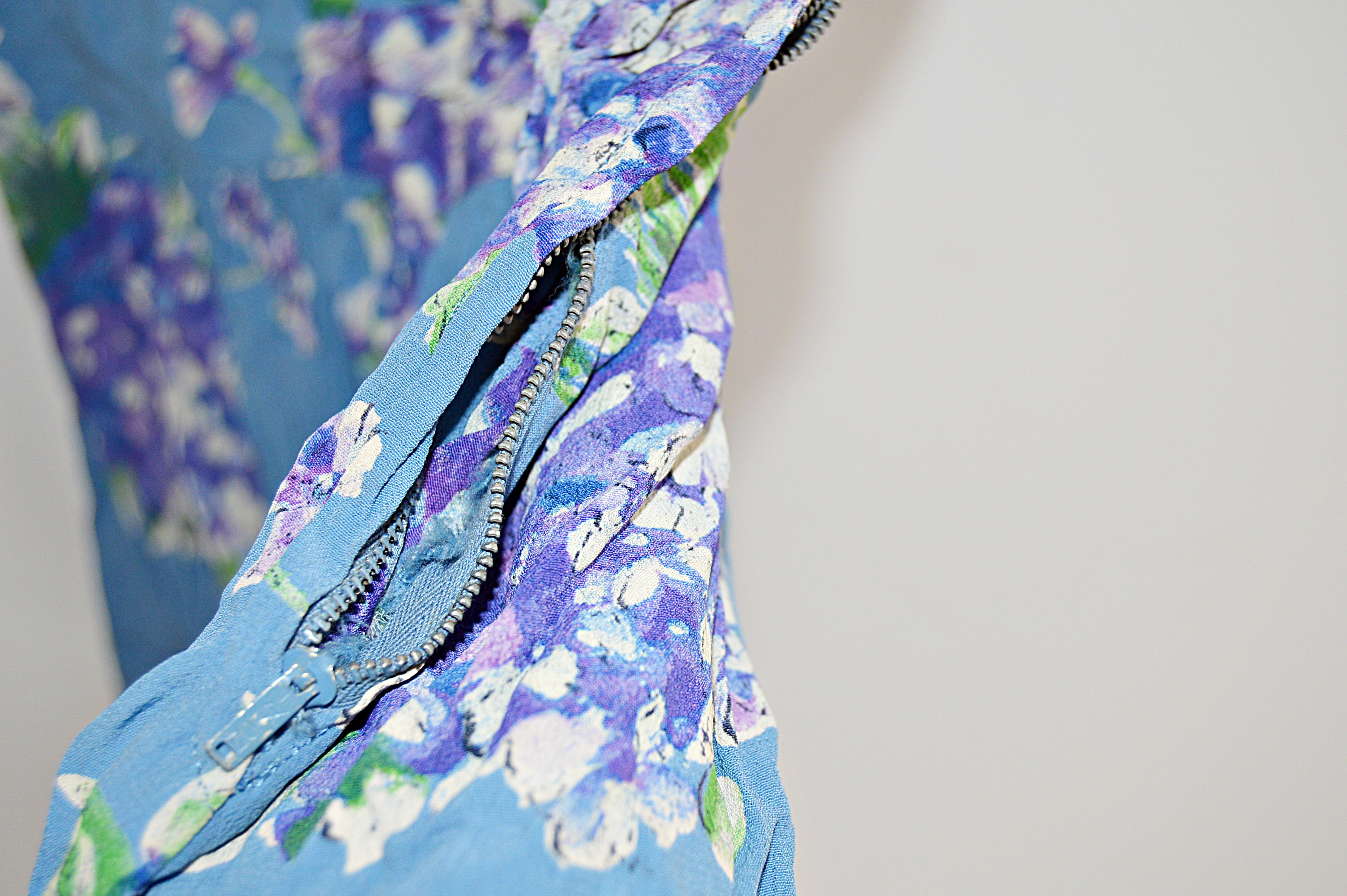 1930s Flowered Rayon Dress