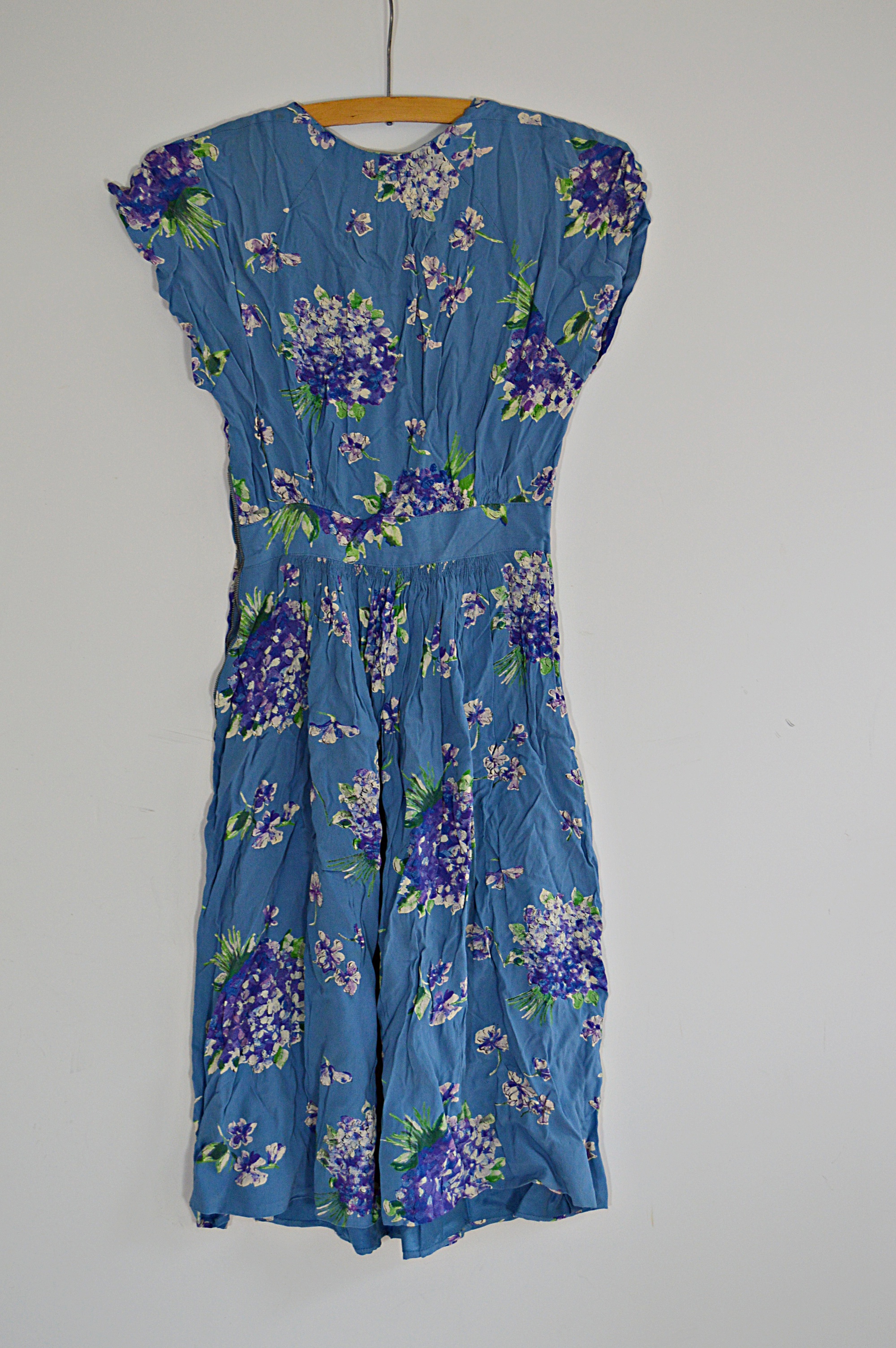 1930s Flowered Rayon Dress