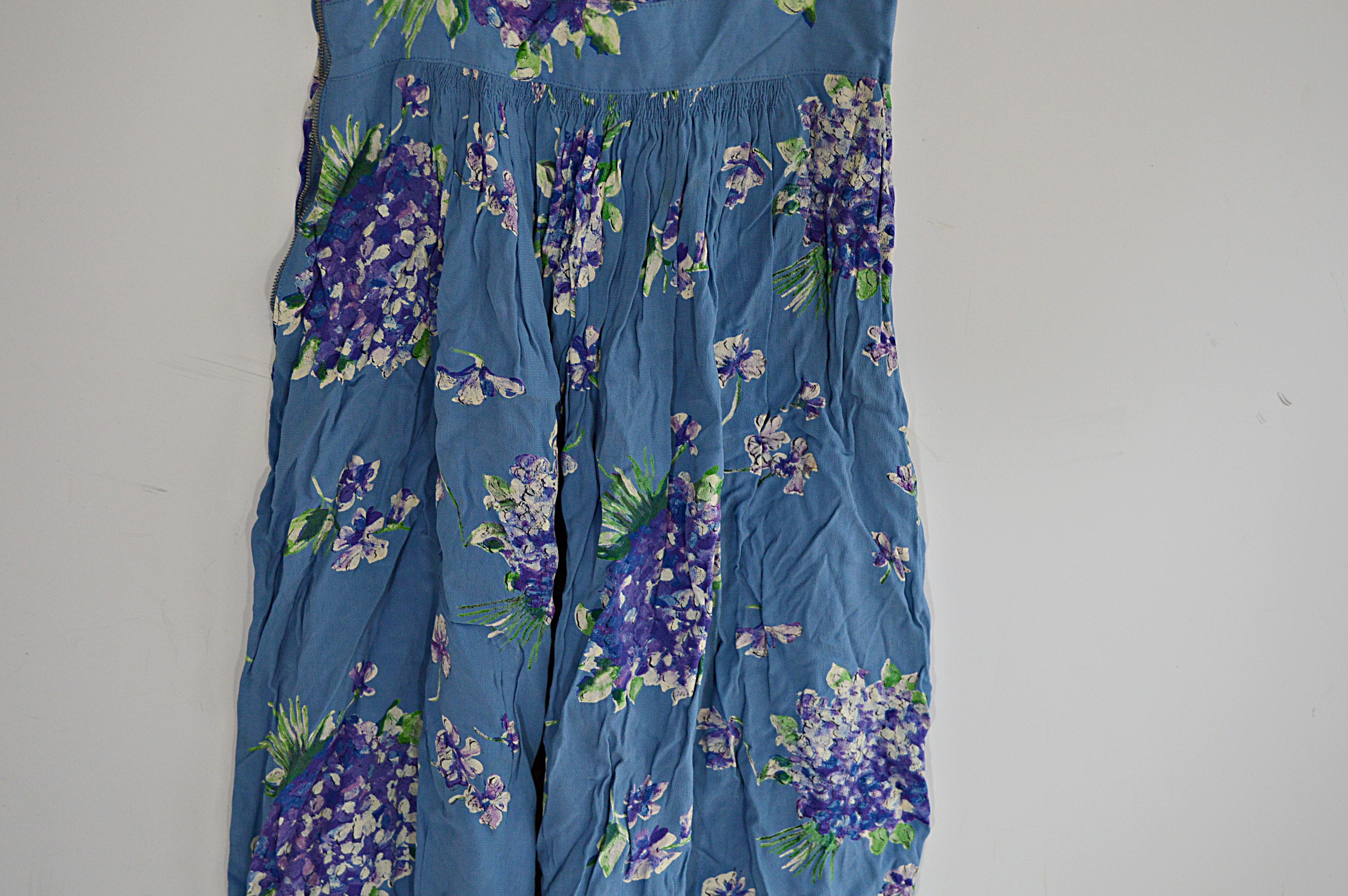 1930s Flowered Rayon Dress